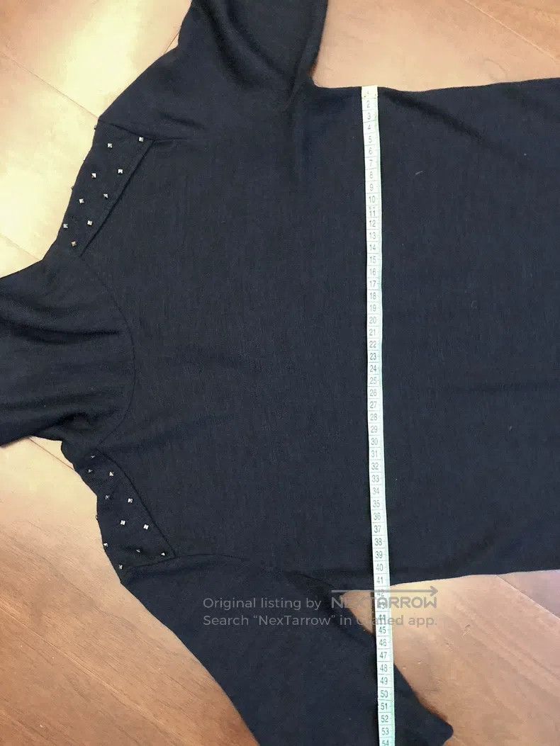 Brunello Cucinelli brunello cucinelli 100% Wool Metallic Stud Knit Top Size XL / US 12-14 / IT 48-50 - 7 Thumbnail