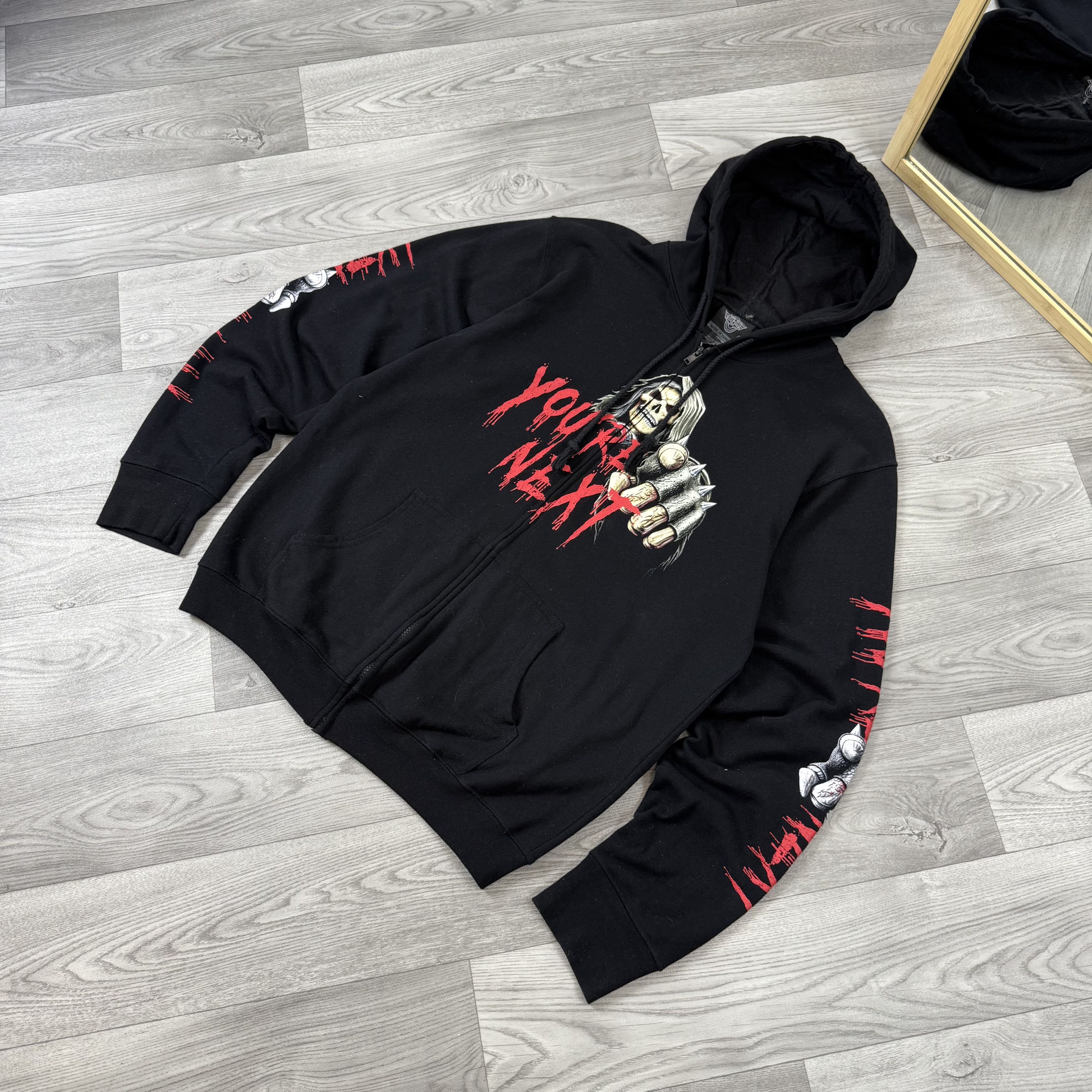 Vintage Vintage Rock Metal Reaper Graphic Zip Hoodie Hooded Sweat Size US XL / EU 56 / 4 - 6 Thumbnail