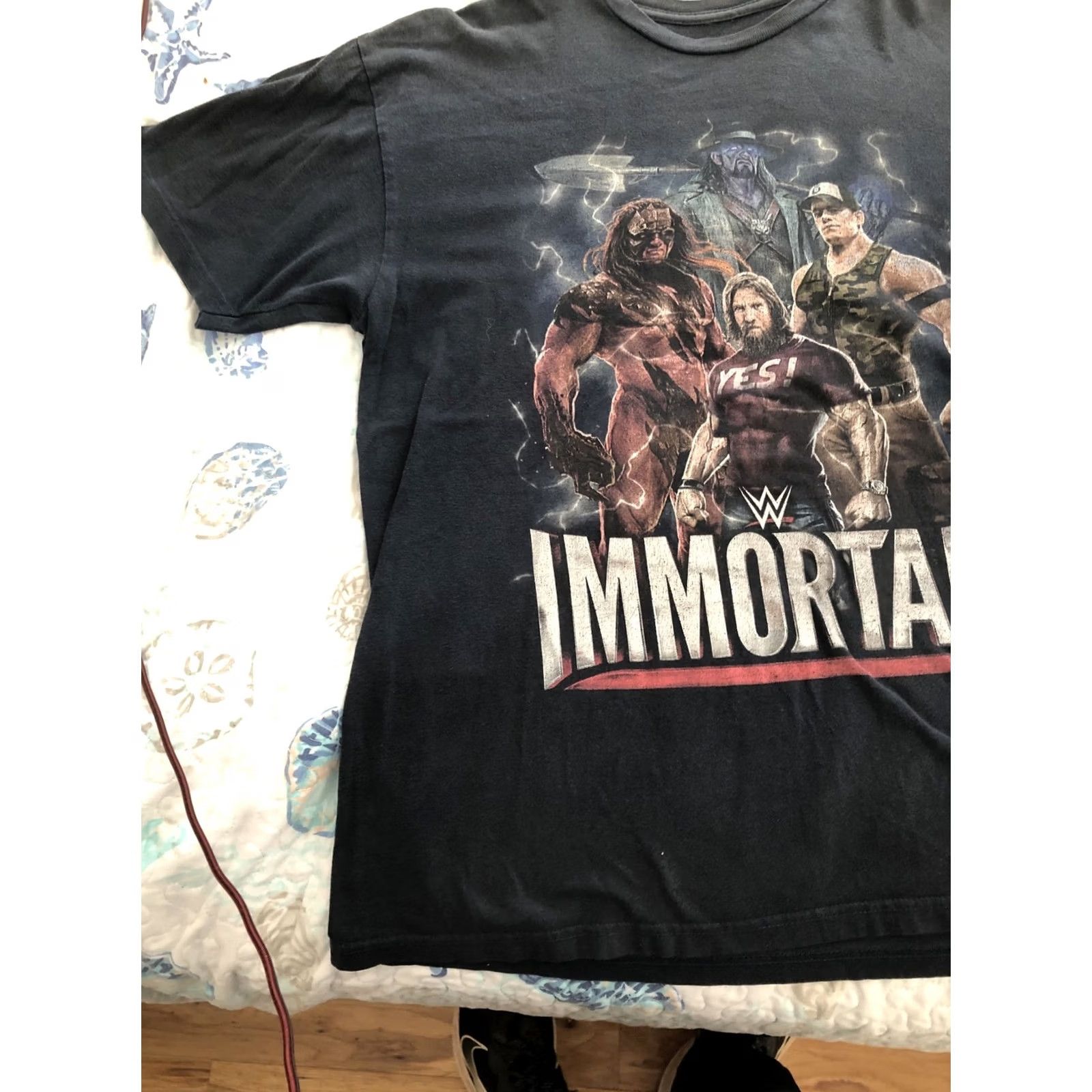Etro LARGE WWE Immortals Cena Kane Undertaker T-shirt Punk Rock Retro WWF Short Sleeve Black 100% Cotton Men Graphic Tee Size US L / EU 52-54 / 3 - 6 Thumbnail