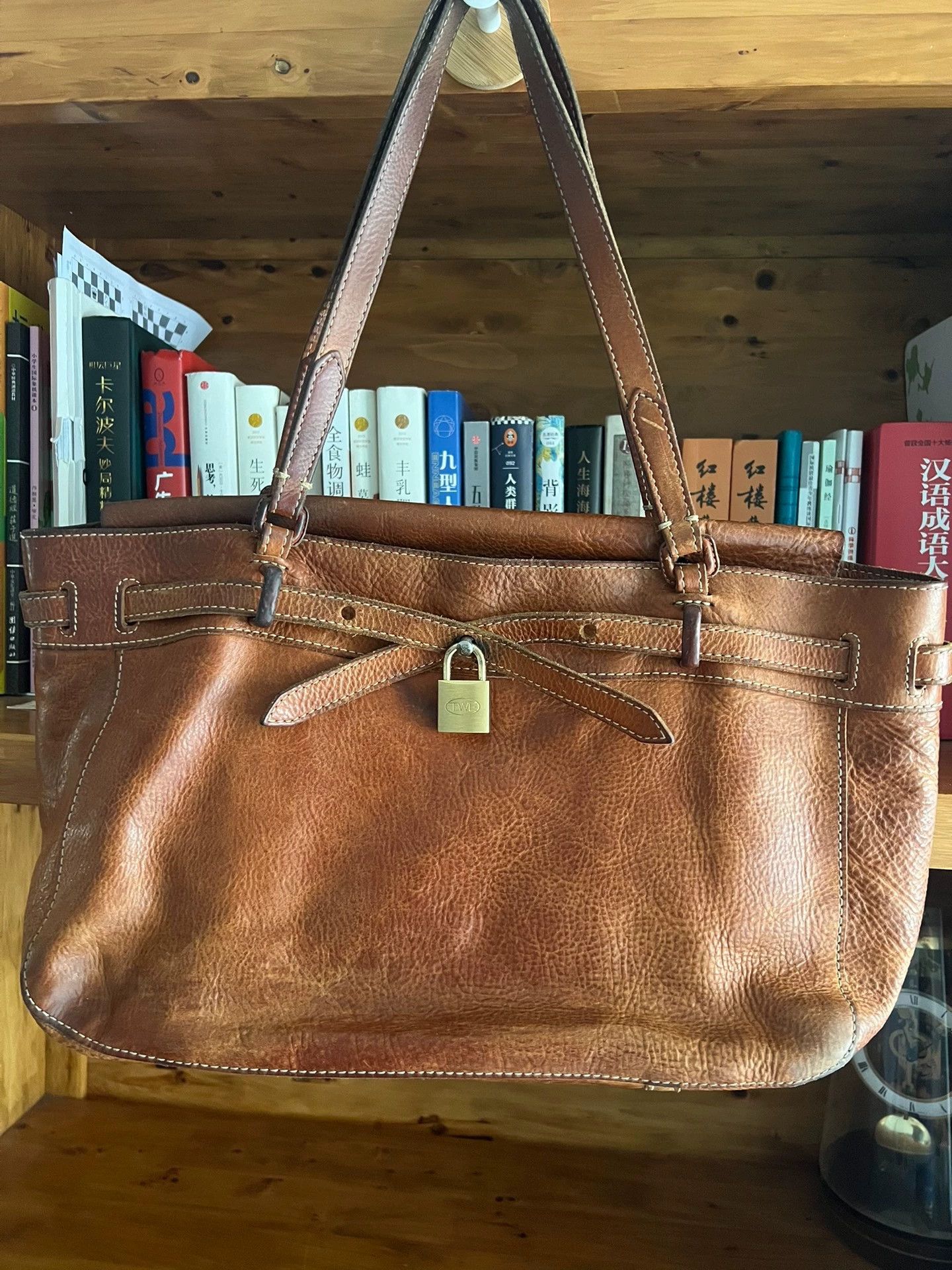 Other Genten Japanese Vintage Genuine Leather Bag 45x25x13cm Size ONE SIZE - 2 Thumbnail