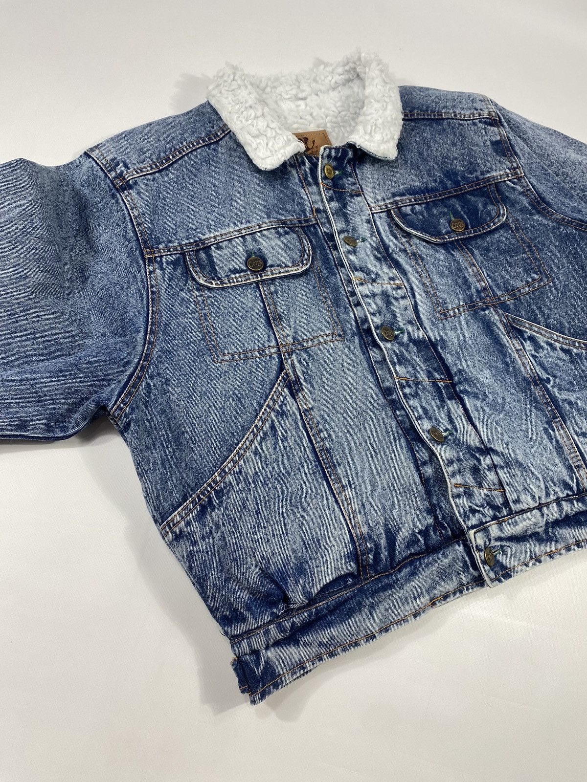 Vintage 🔥LASTDROP🔥 Vintage 90s Baggy Oversized Sherpa Denim Jacket Size US L / EU 52-54 / 3 - 8 Thumbnail