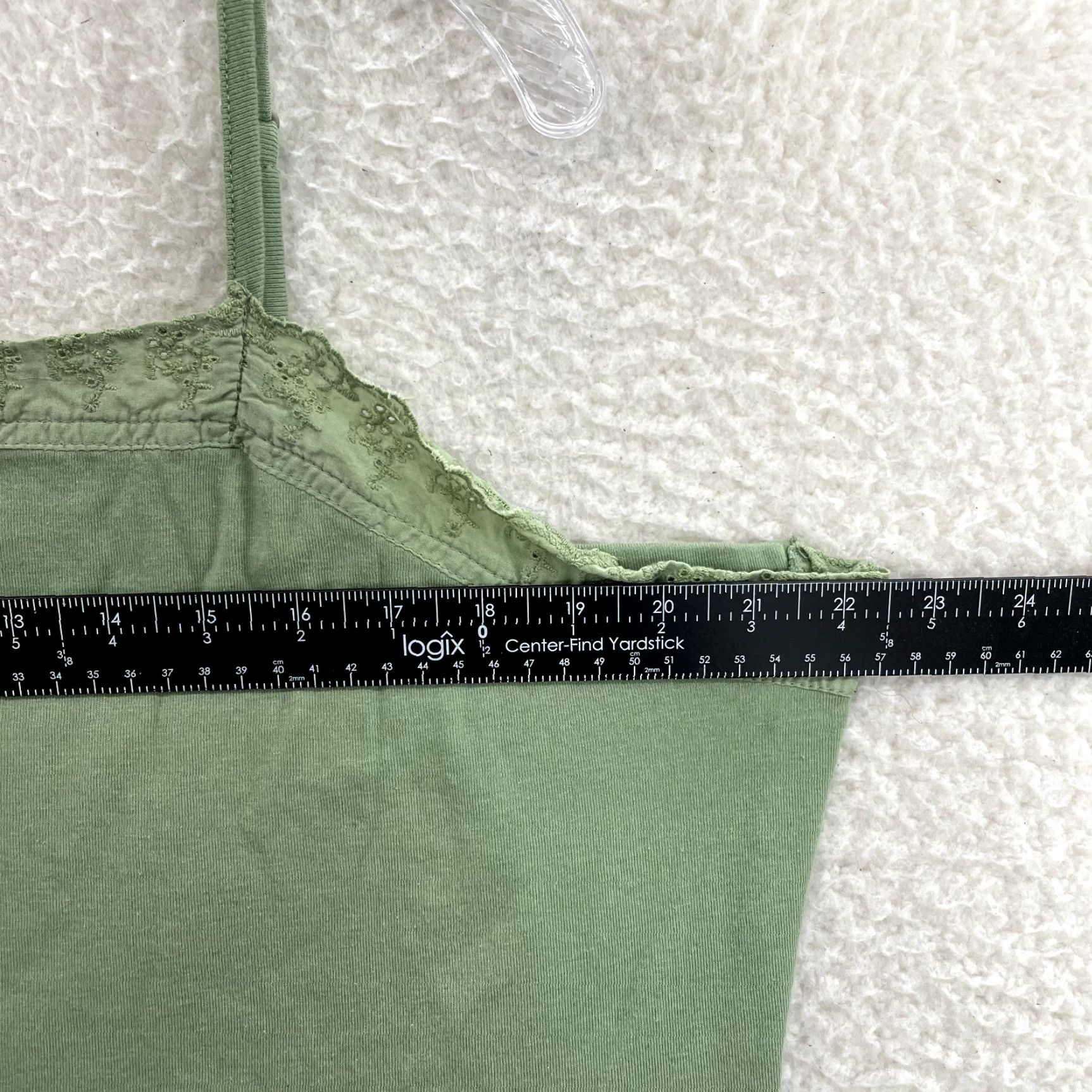 Vintage VINTAGE Y2K Camisole Tank Top Matcha Green Square Neck Boho Fairy Grunge Shirt 22W Plus Women’s Green Size 3XL / US 20-22 - 5 Thumbnail