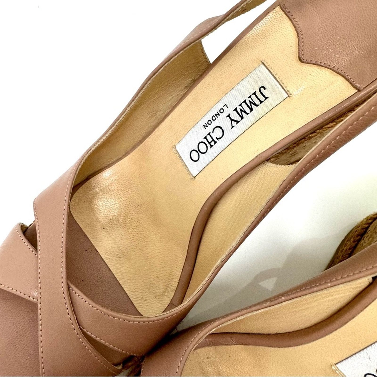 Jimmy Choo Jimmy Choo pink leather Amely wedge heeled pumps, Size 38,5 Size US 8 / IT 38 - 9 Thumbnail