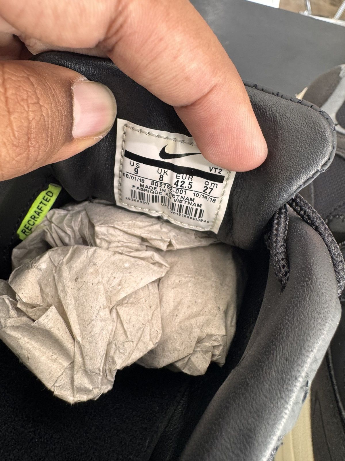 Fear of God × Nike Nike Air Skylon FOG Black Sail Size 9 (2018) Size US 9 / EU 42 - 9 Thumbnail