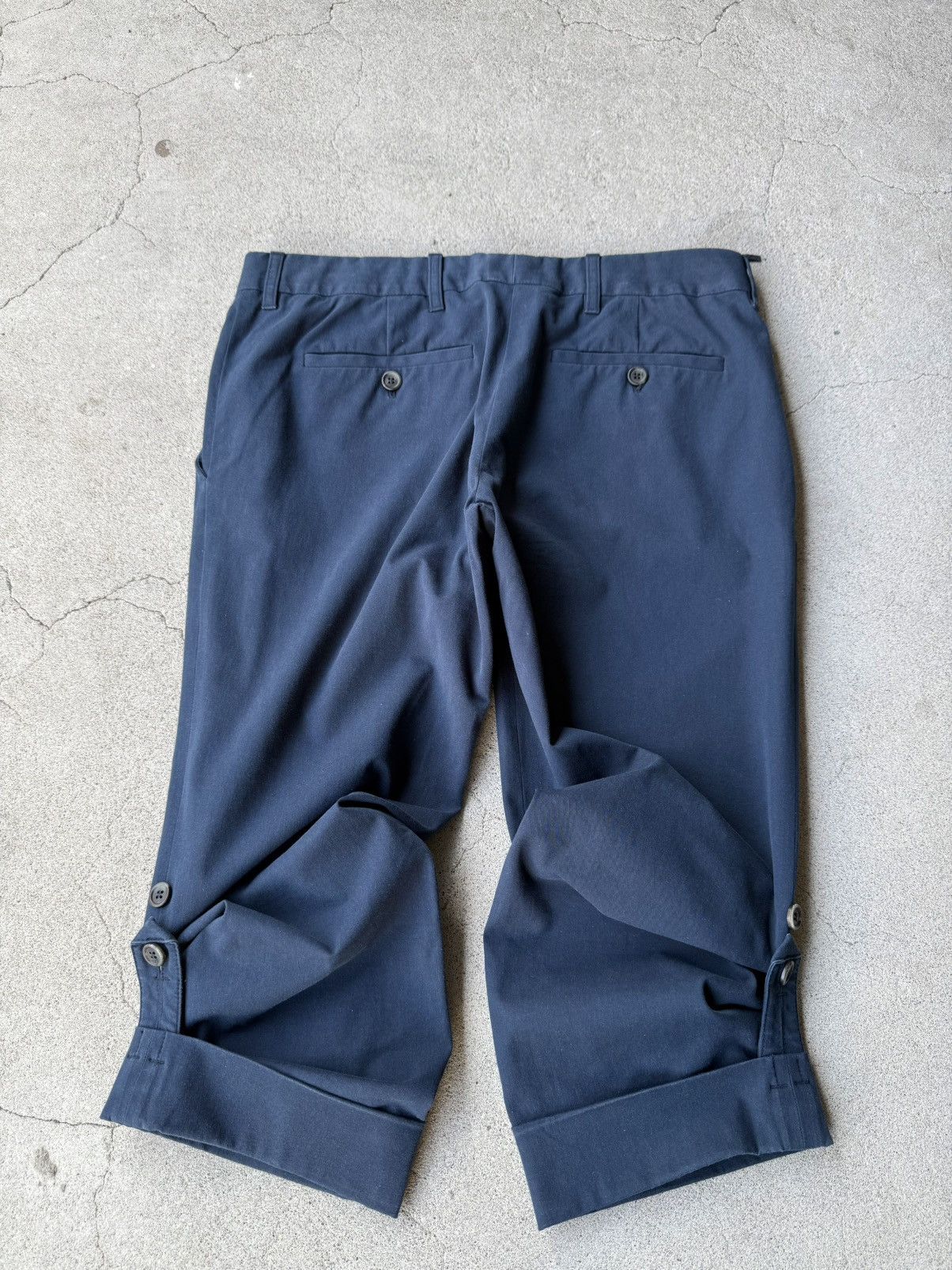 Prada 2000s PRADA Archive Dark Navy 2way Cropped Trousers Size US 28 / EU 44 - 4 Thumbnail