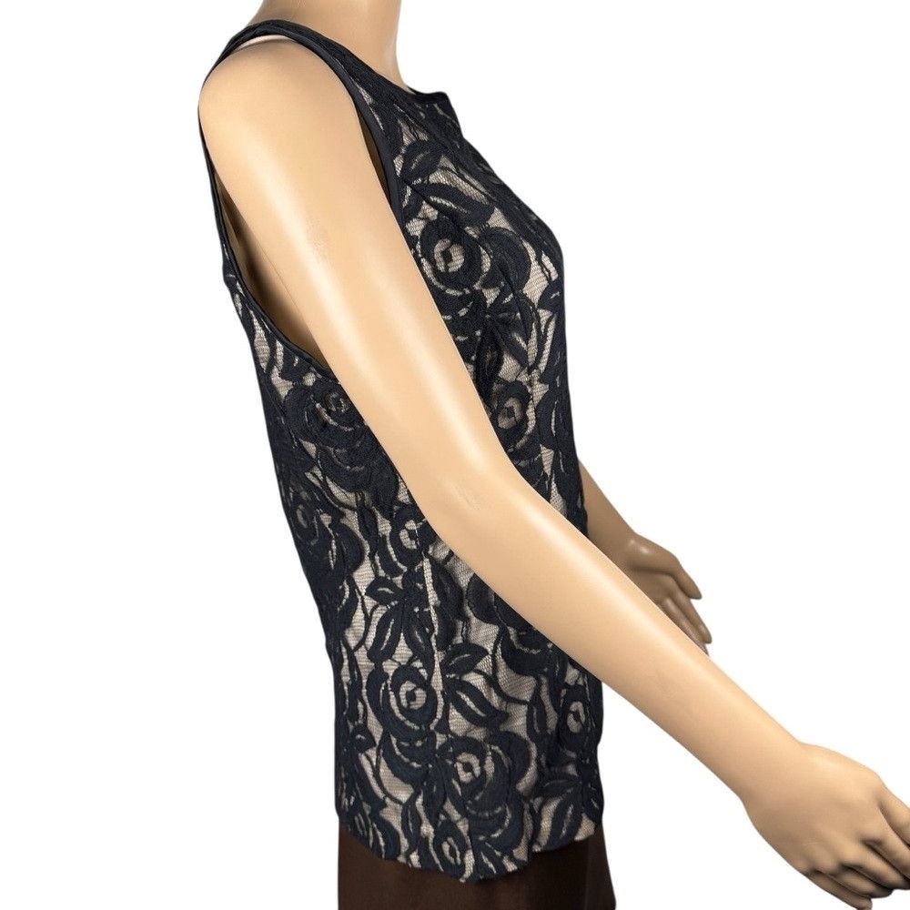 Banana Republic Banana Republic Black Lace Cotton Sleeveless Top Size 6 Size M / US 6-8 / IT 42-44 - 2 Thumbnail