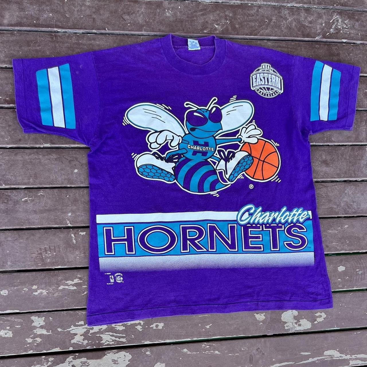 Vintage Vintage 90s CHARLOTTE HORNETS Size US XL / EU 56 / 4 - 2 Thumbnail