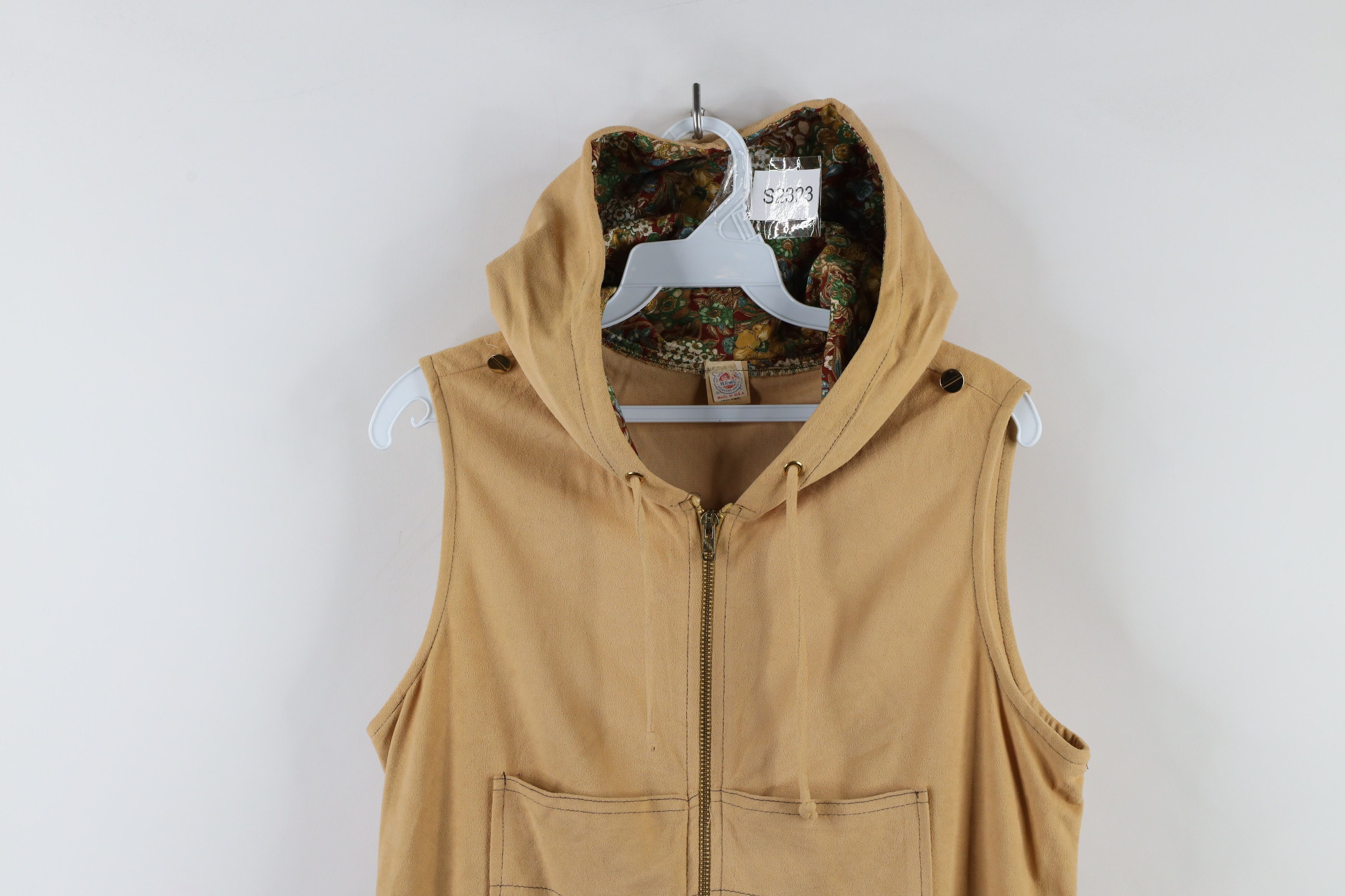 Vintage 60s 70s Union Made Boho Chic Full Length Hoodie USA