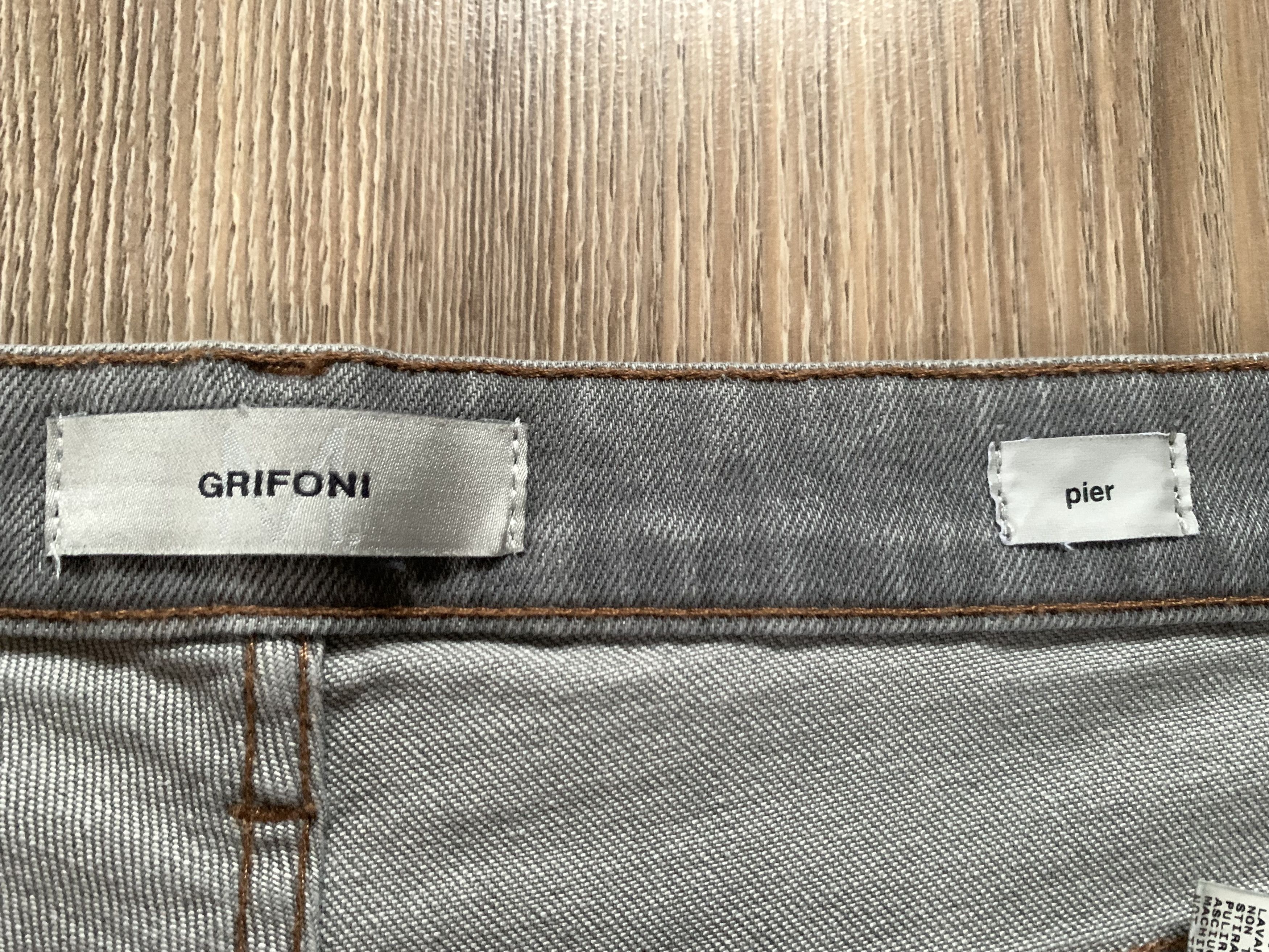 Grifoni Mauro Grifoni Pier Wax Grey Jeans Size US 35 - 8 Thumbnail