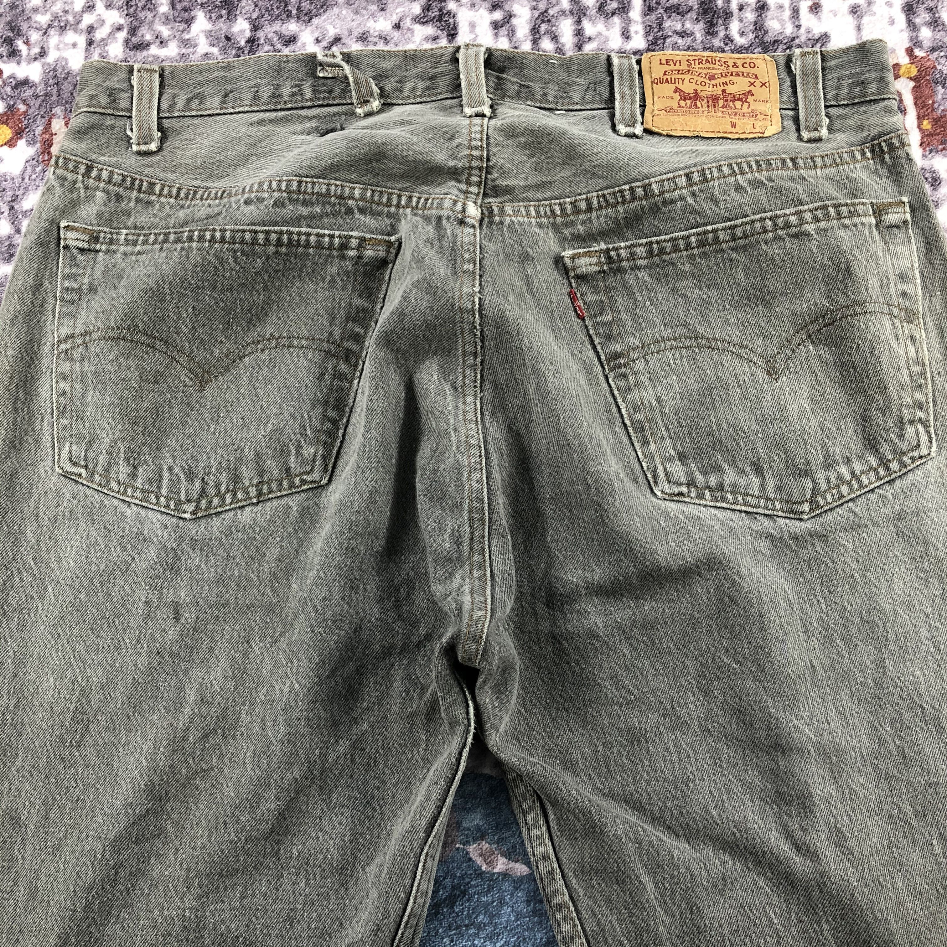 Levi's Vintage 90s Faded Black Levis 501 Jeans-JM2105 Size US 38 / EU 54 - 5 Thumbnail
