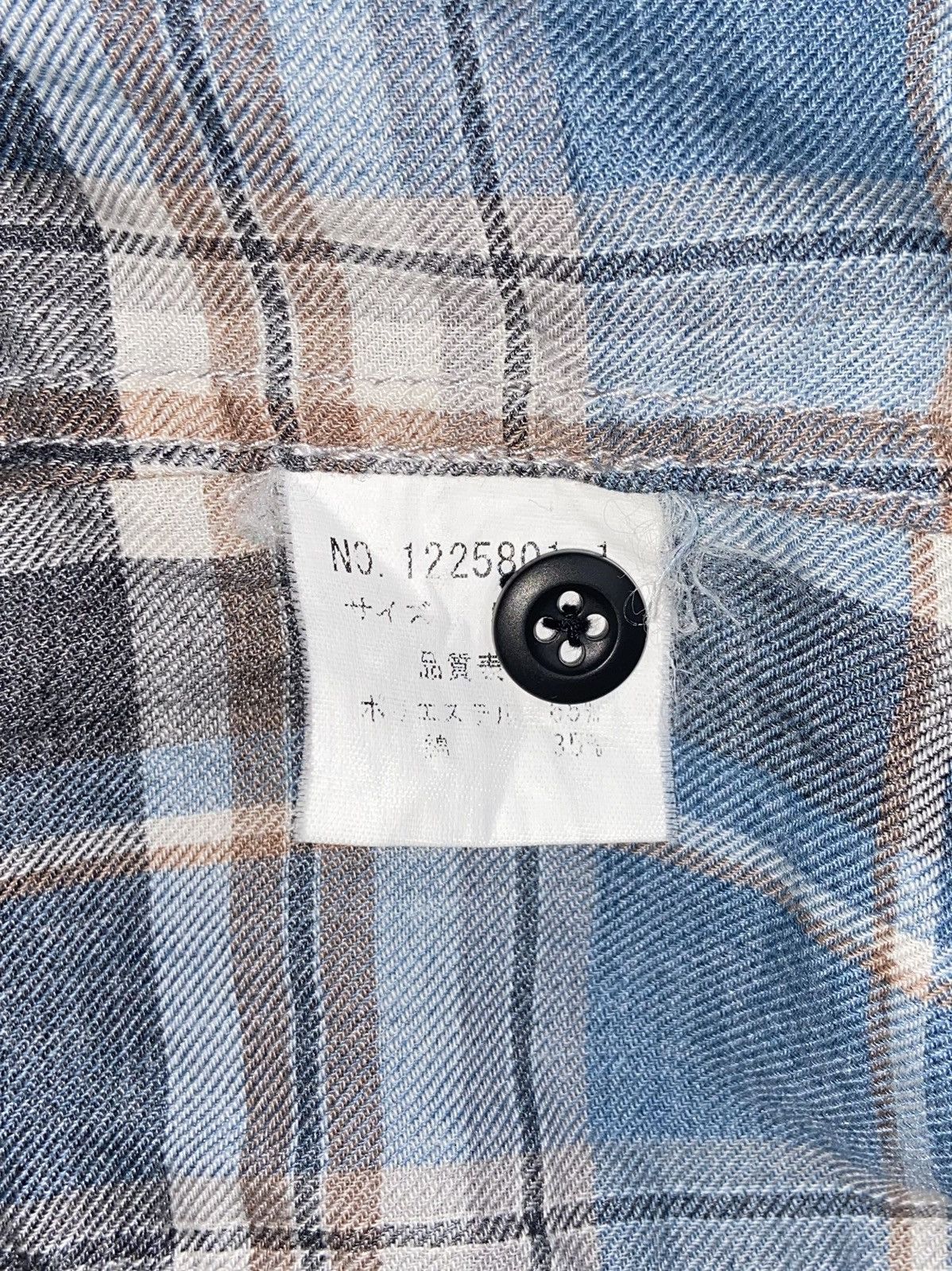 Issey Miyake × Japanese Brand × Tete Homme TETE HOMME Blue Plaid Shirt Size US S / EU 44-46 / 1 - 8 Thumbnail