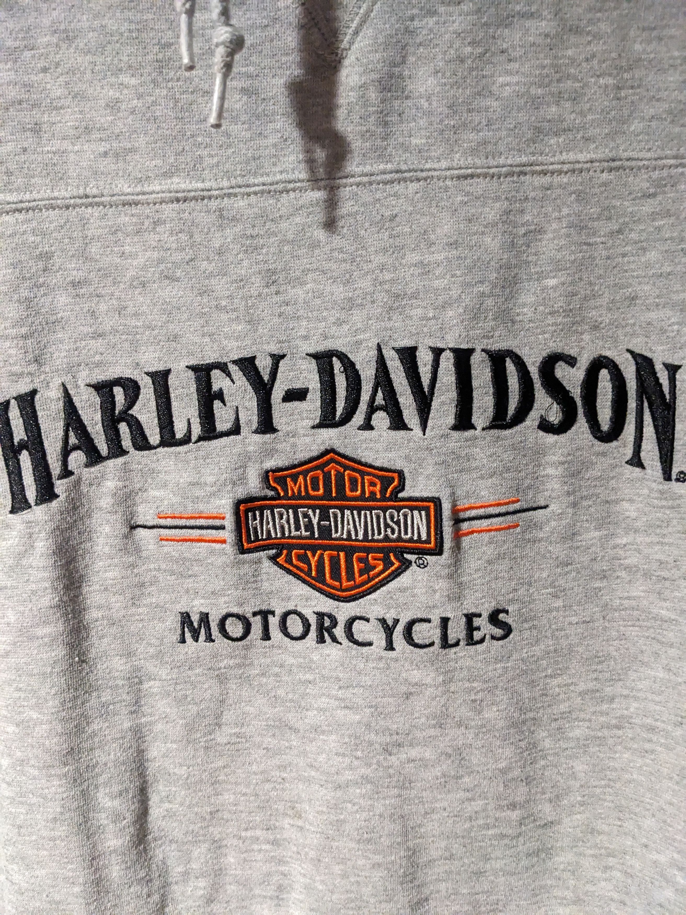 Harley Davidson Vintage Y2K Harley Davidson Motorcycle Center Logo Hoodie Size US XL / EU 56 / 4 - 2 Thumbnail