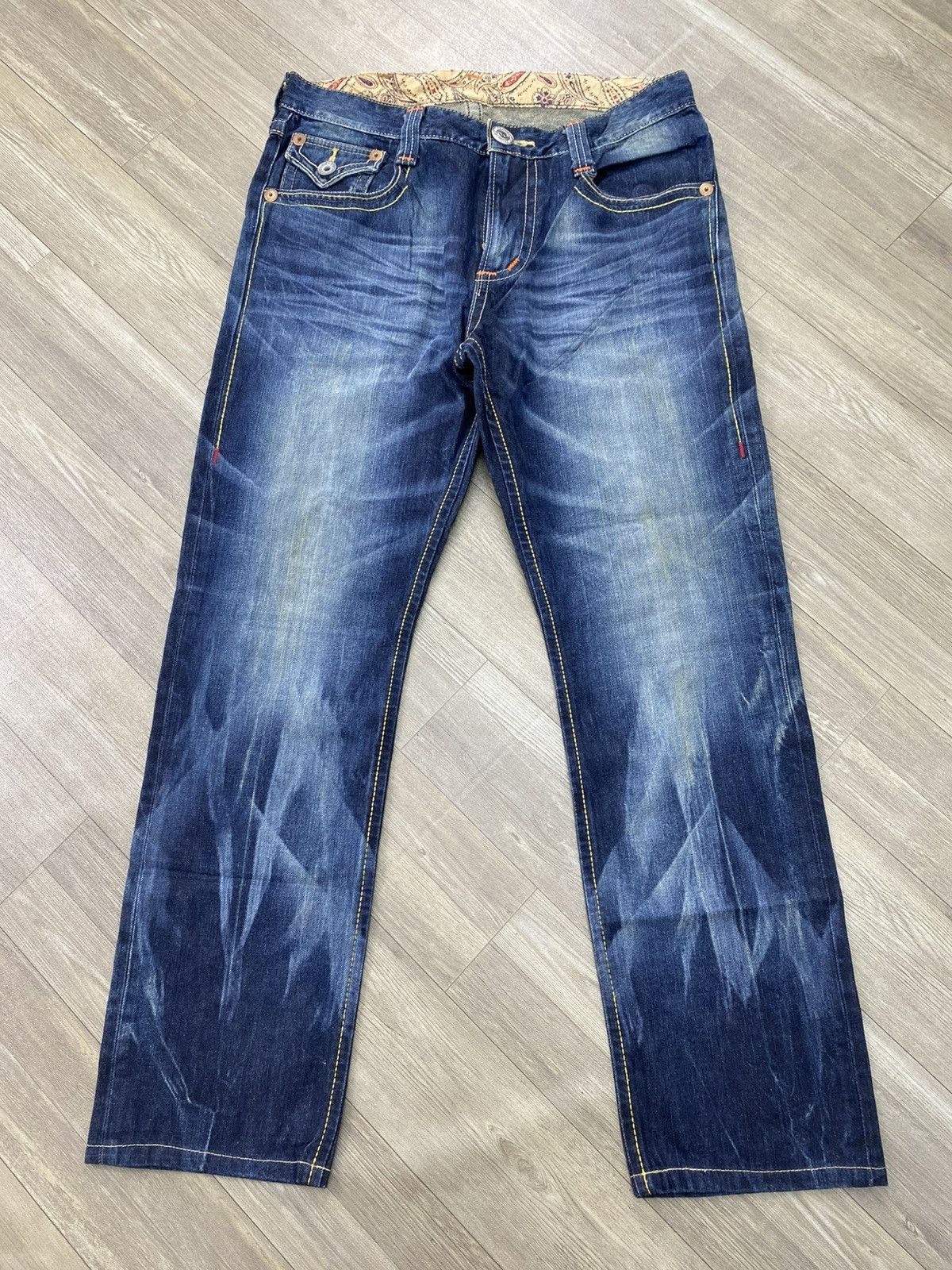 If Six Was Nine 2000s Ediwn Trip Japan Distressed Faded Lgb Punk Style Jeans Size US 34 / EU 50 - 1 Thumbnail