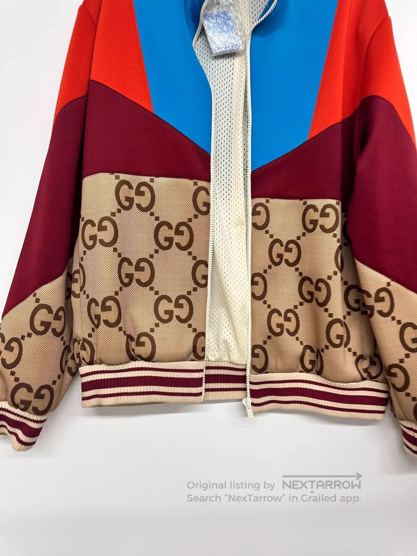 Gucci Multi-Color Paneled Zip-Up Bomber Jacket M. Size US M / EU 48-50 / 2 - 5 Thumbnail