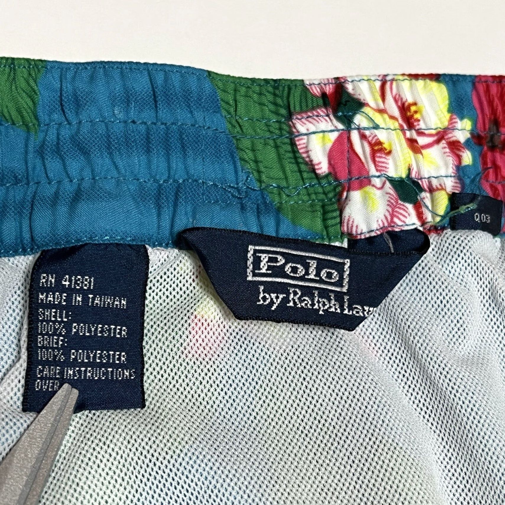 Polo Ralph Lauren Polo Ralph Lauren Men’s Blue Pink Floral Print Swim Trunks Large Size US L / EU 52-54 / 3 - 6 Thumbnail