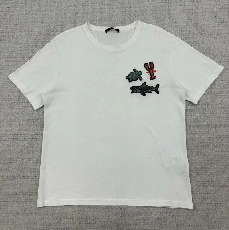 Louis Vuitton Louis Vuitton Summer White Cotton T-Shirt 0089 Size US XXL / EU 58 / 5 - 1 Thumbnail