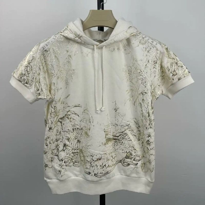 Dior Dior White Cotton Women's Hoodie with Print 0089 Size XS / US 0-2 / IT 36-38 - 1 Thumbnail