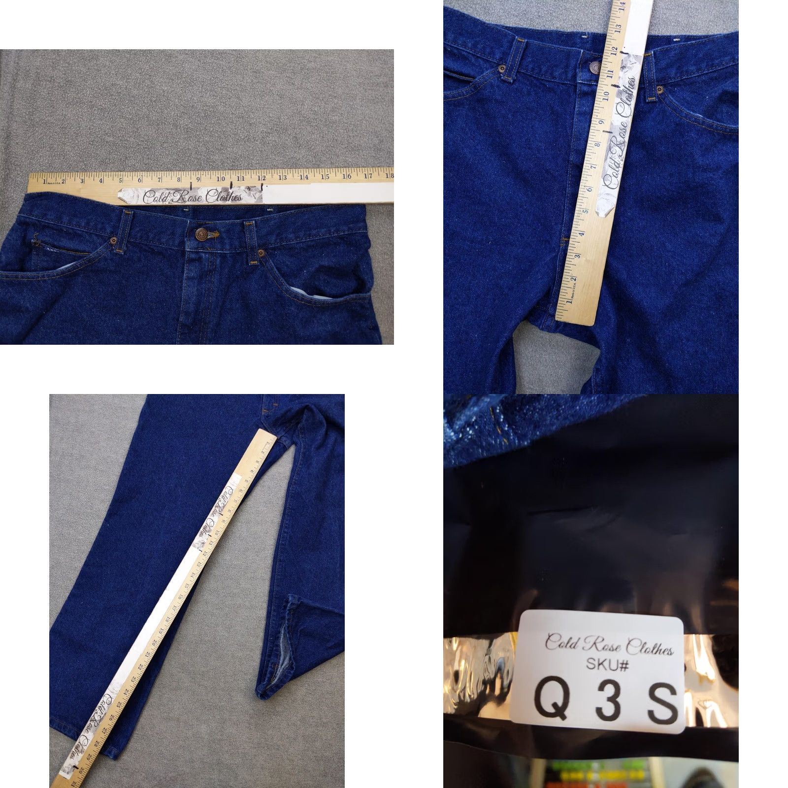 Lee VINTAGE Lee Jeans Mens 36 Blue Indigo Heavy Denim Straight Leg 5 Pocket Vtg Size US 36 / EU 52 - 8 Thumbnail
