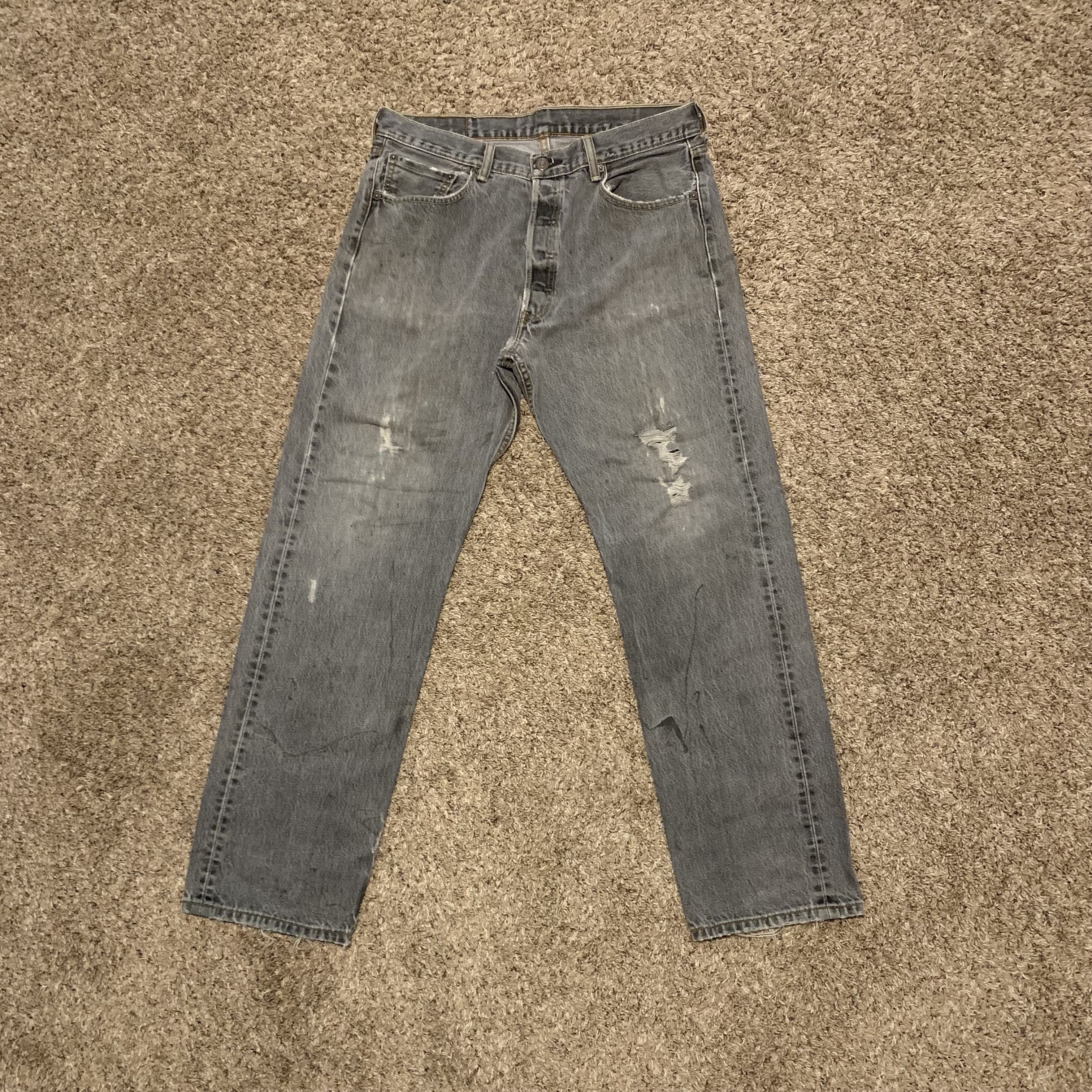 Levi's LEVI'S 501 THRASHED JEANS Size US 36 / EU 52 - 2 Thumbnail