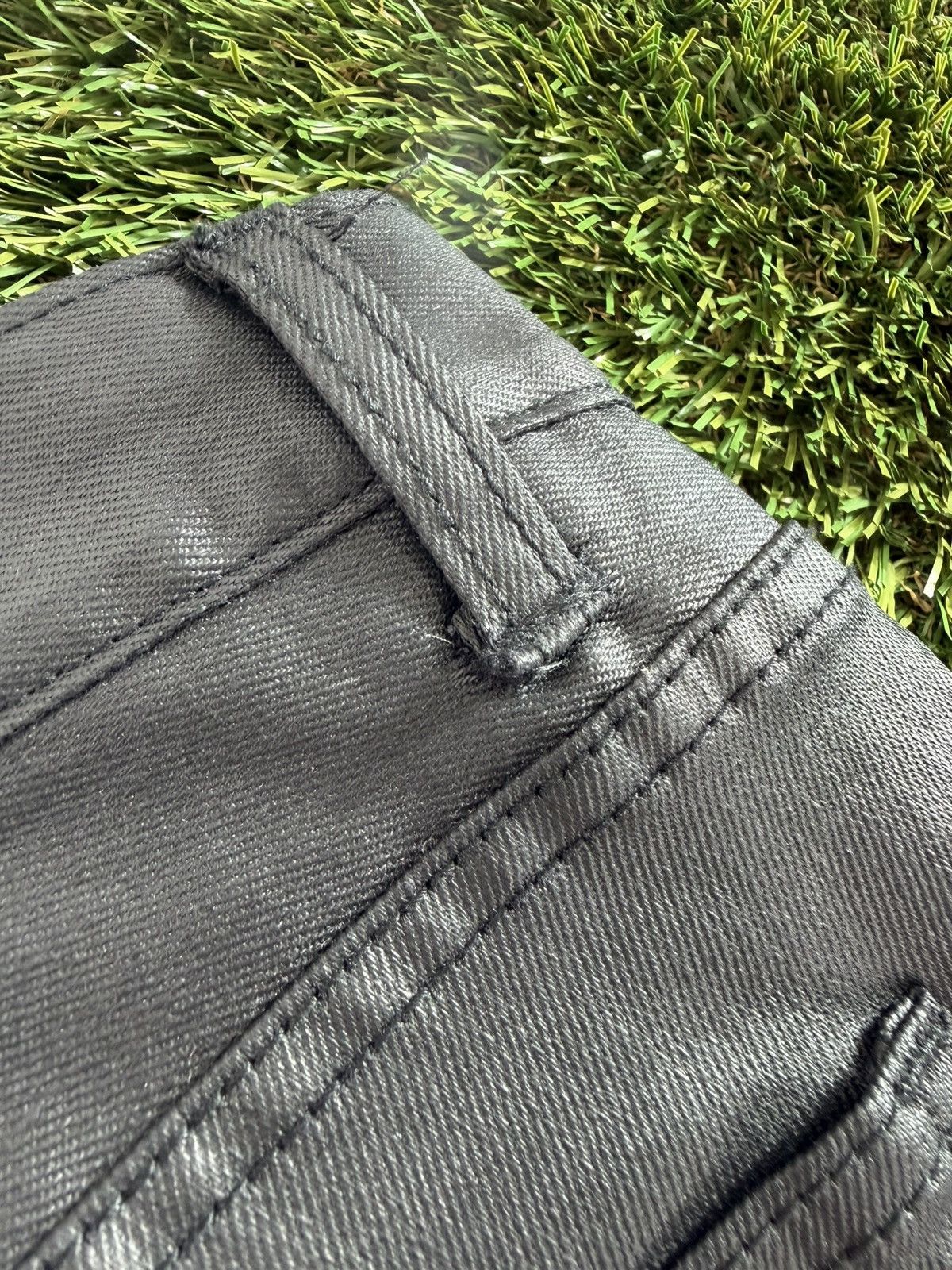 Other Vale Lives Black Waxed Coated Denim Jeans Size 38 Size US 38 / EU 54 - 7 Thumbnail