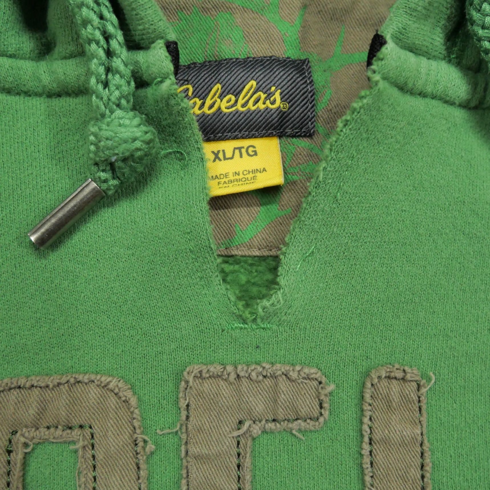 Vintage Cabela's Hoodie Adult XL Green Pullover Distressed Logo Mens Sweatshirt Size US XL / EU 56 / 4 - 5 Thumbnail