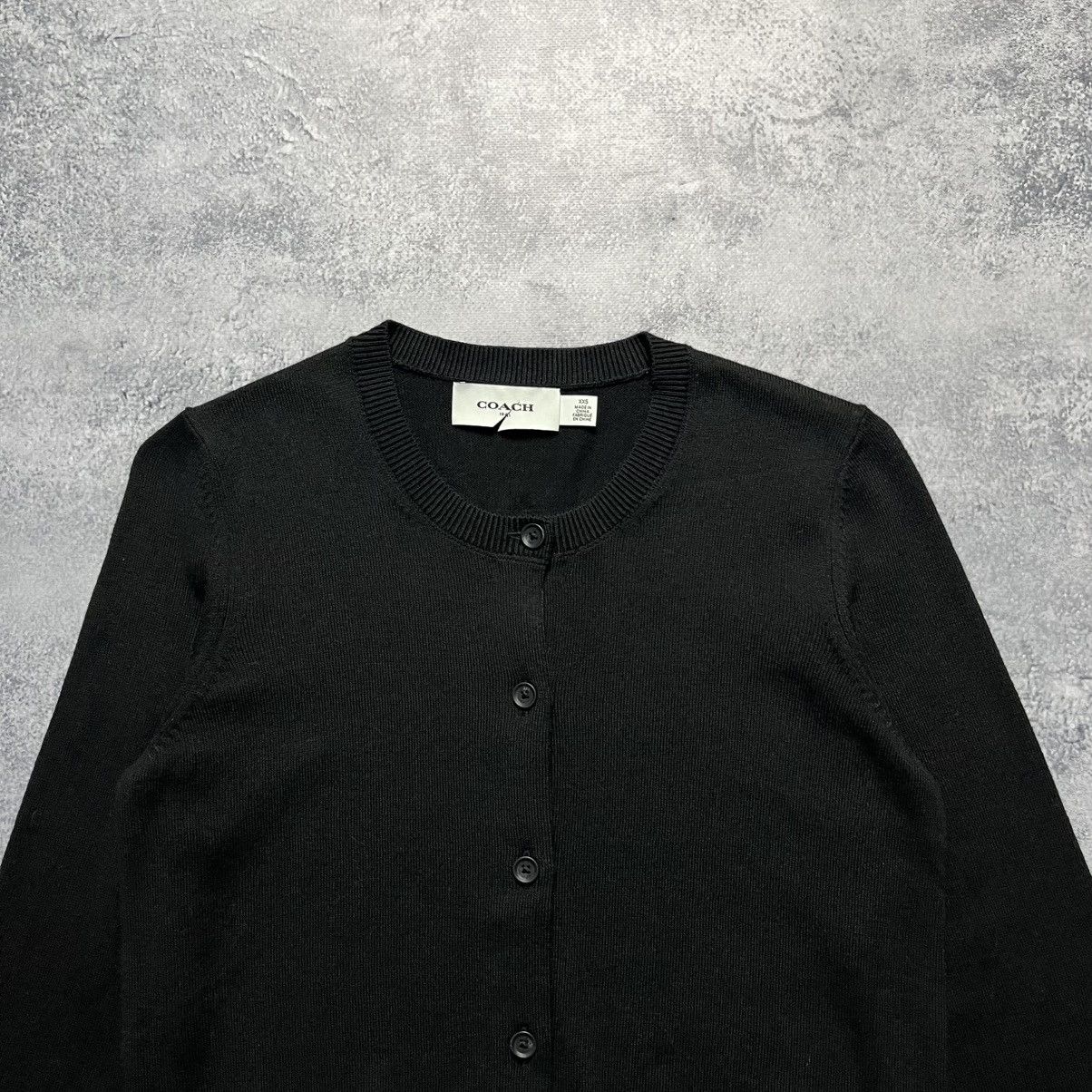 Coach × Designer Coach Black Cardigan Sweater Luxury Designer Size XXS / US 00 / IT 34 - 2 Thumbnail
