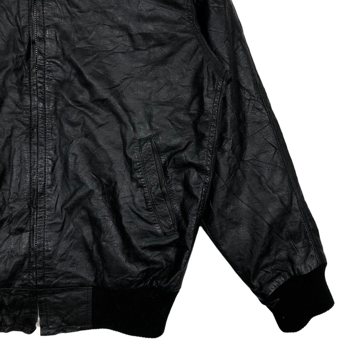 Genuine Leather 🔥90’s Maxwin Vintage Bomber Leather Jacket Issey Miyake Size US L / EU 52-54 / 3 - 4 Thumbnail