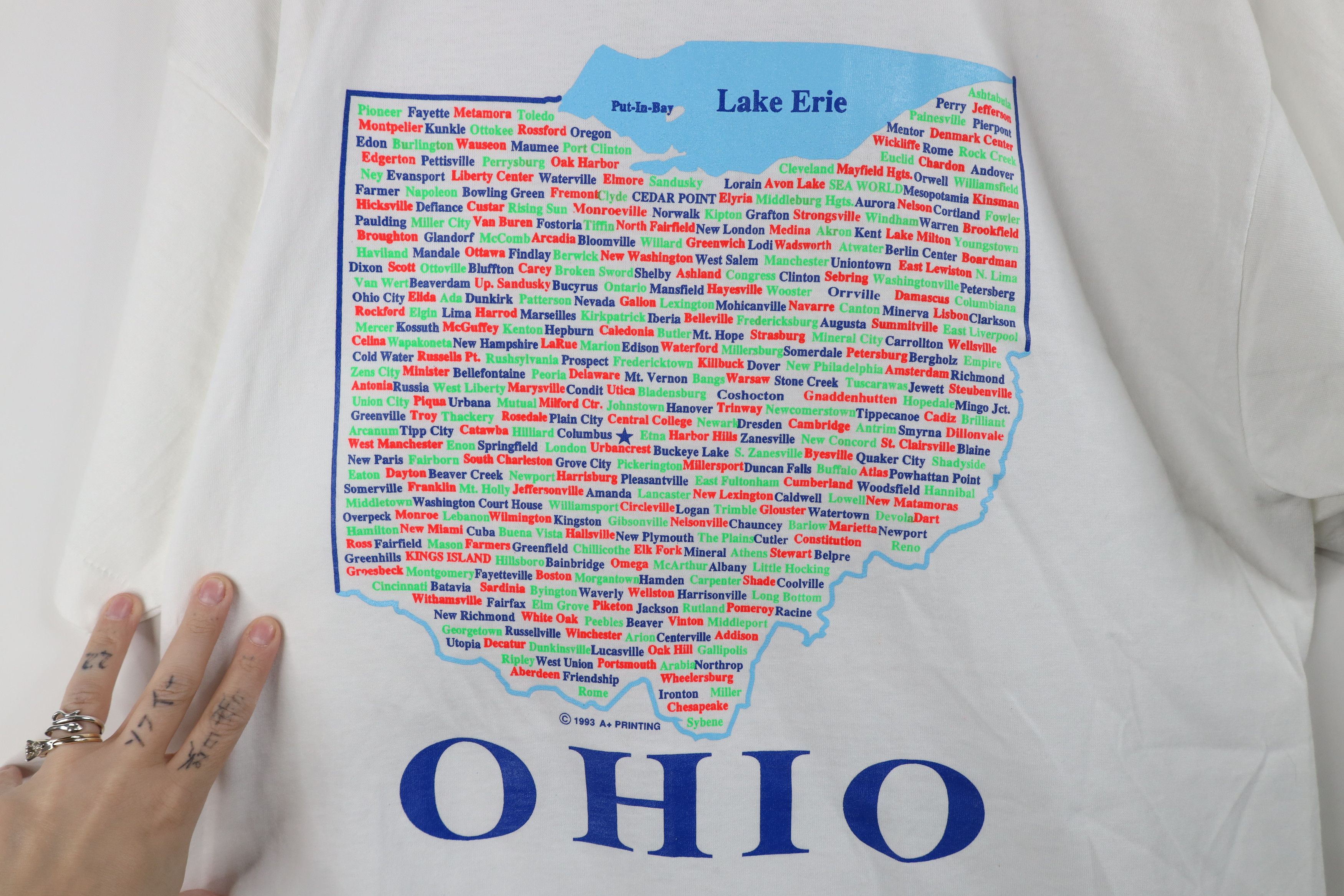 Vintage Deadstock Vintage 90s Ohio City Short Sleeve T-Shirt White Size US XL / EU 56 / 4 - 4 Thumbnail