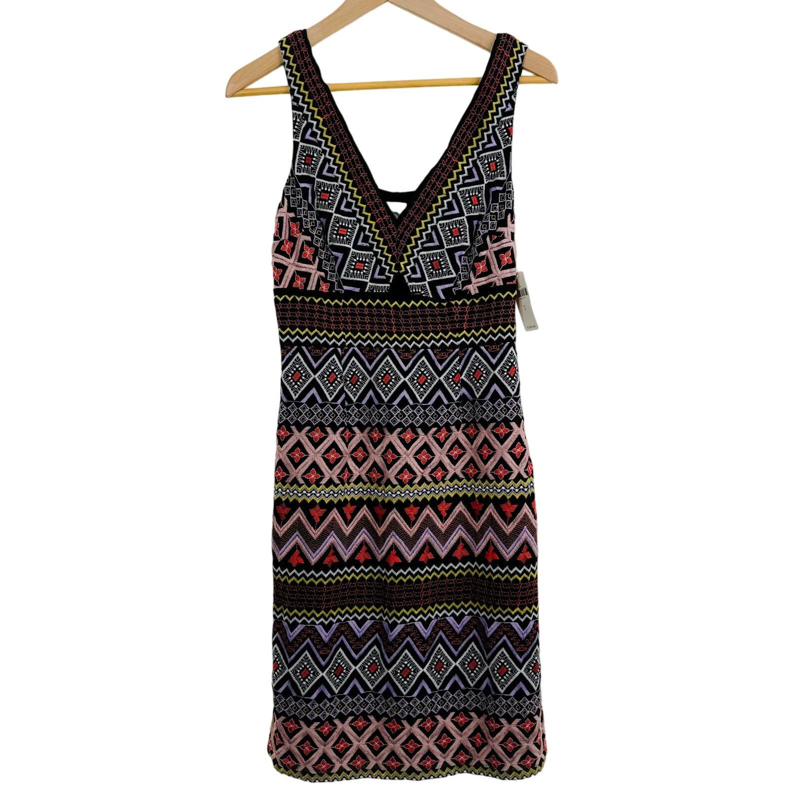 image of Anthropologie Akemi + Kin Women's Geo Dress NWT $168 in Black (Size Small)