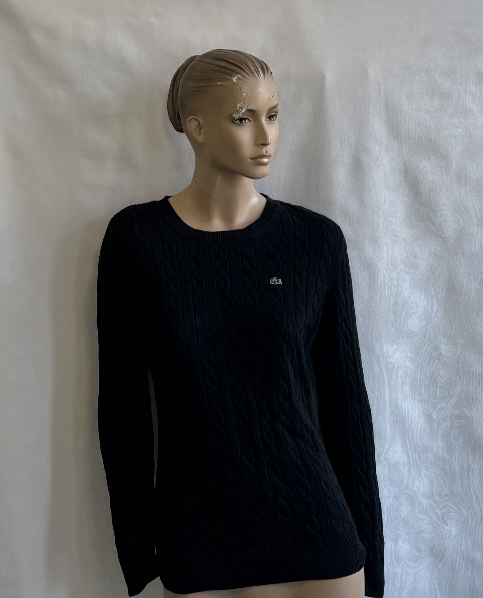 Lacoste Lacoste Cable Sweater Black Size M / US 6-8 / IT 42-44 - 1 Thumbnail