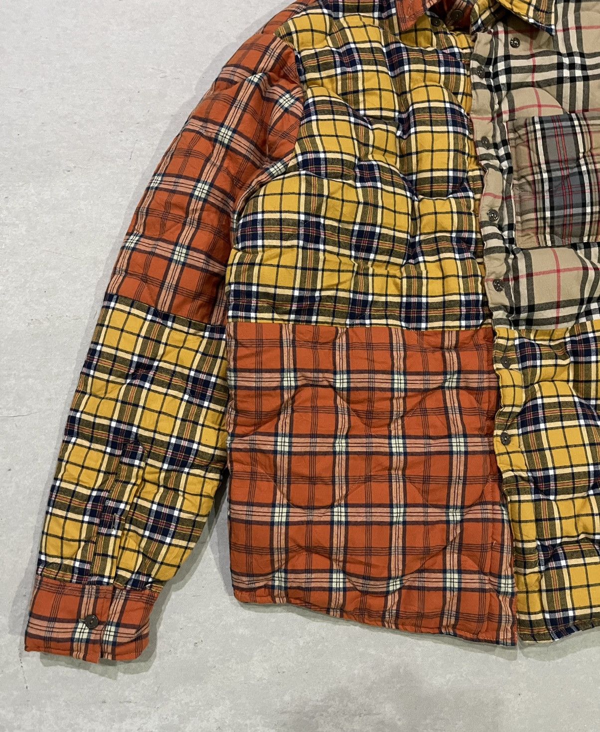 Burberry 🔥A/W 2019 BURBERRY PATCHWORK CONTRAST CHECK PUFFER OVERSHIRT Size US M / EU 48-50 / 2 - 5 Thumbnail