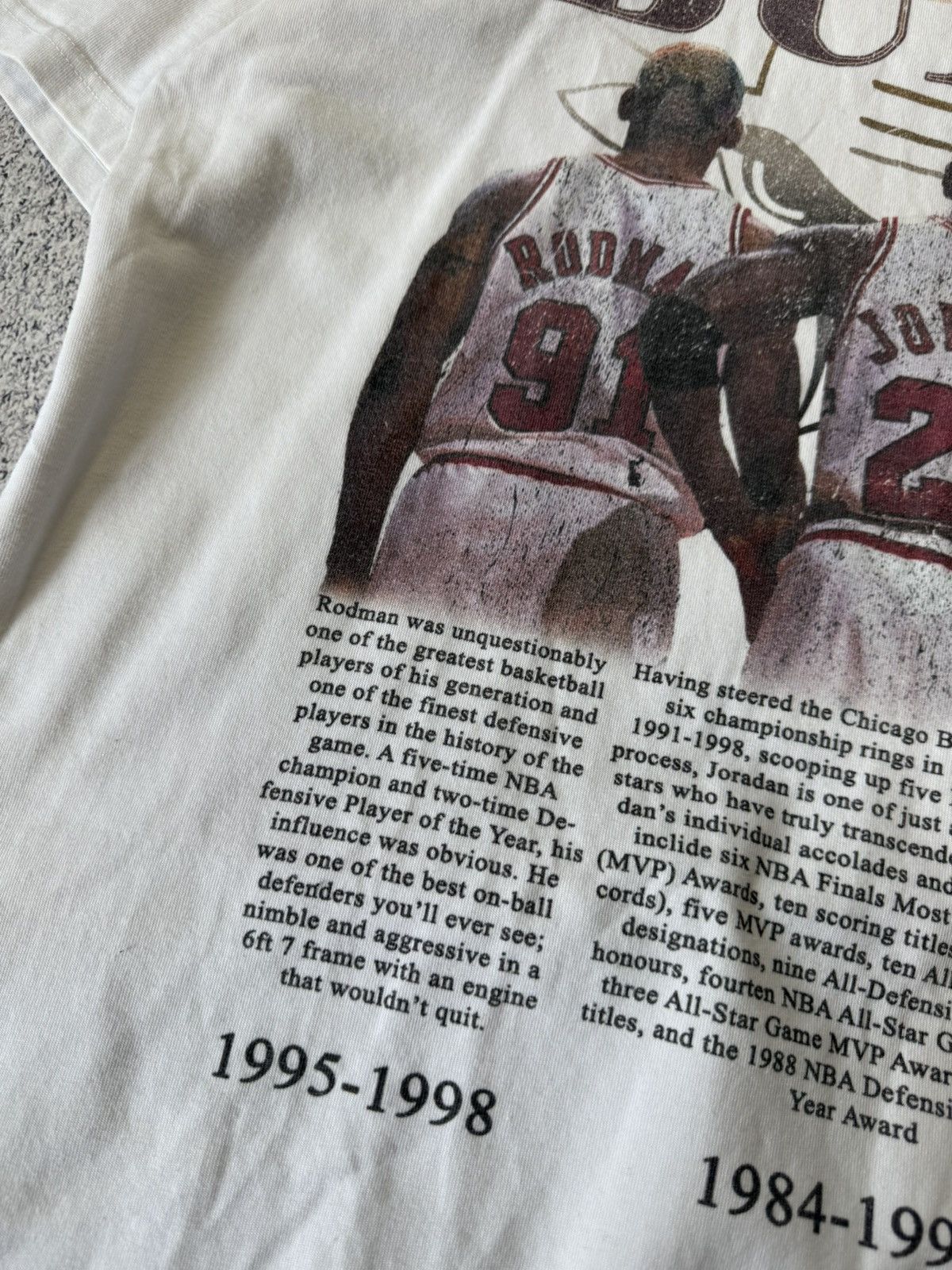 NBA Vintage Chicago Bulls T-shirts Y2K Jordan Rodman Pippen Size US XL / EU 56 / 4 - 15 Thumbnail