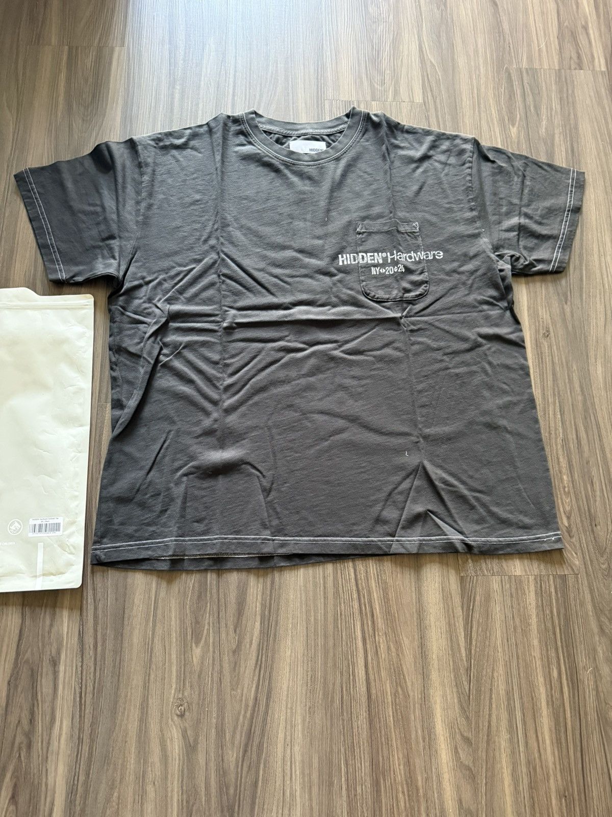 Hidden Hardware Contrast Pocket Tee Black 2XL