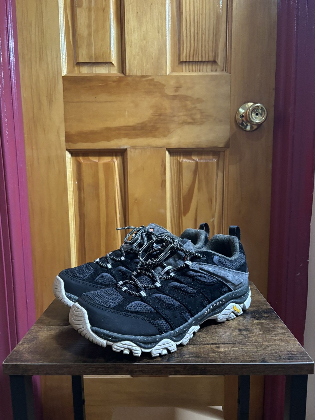 image of Merrell Moab 3 Wide - Black Shoes, Men's (Size 10.5)