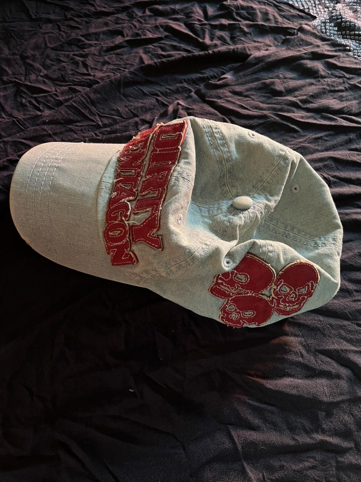 Le Grande Bleu (L.G.B.) 2000s Dirty Pentagon skull hat Size ONE SIZE - 3 Thumbnail