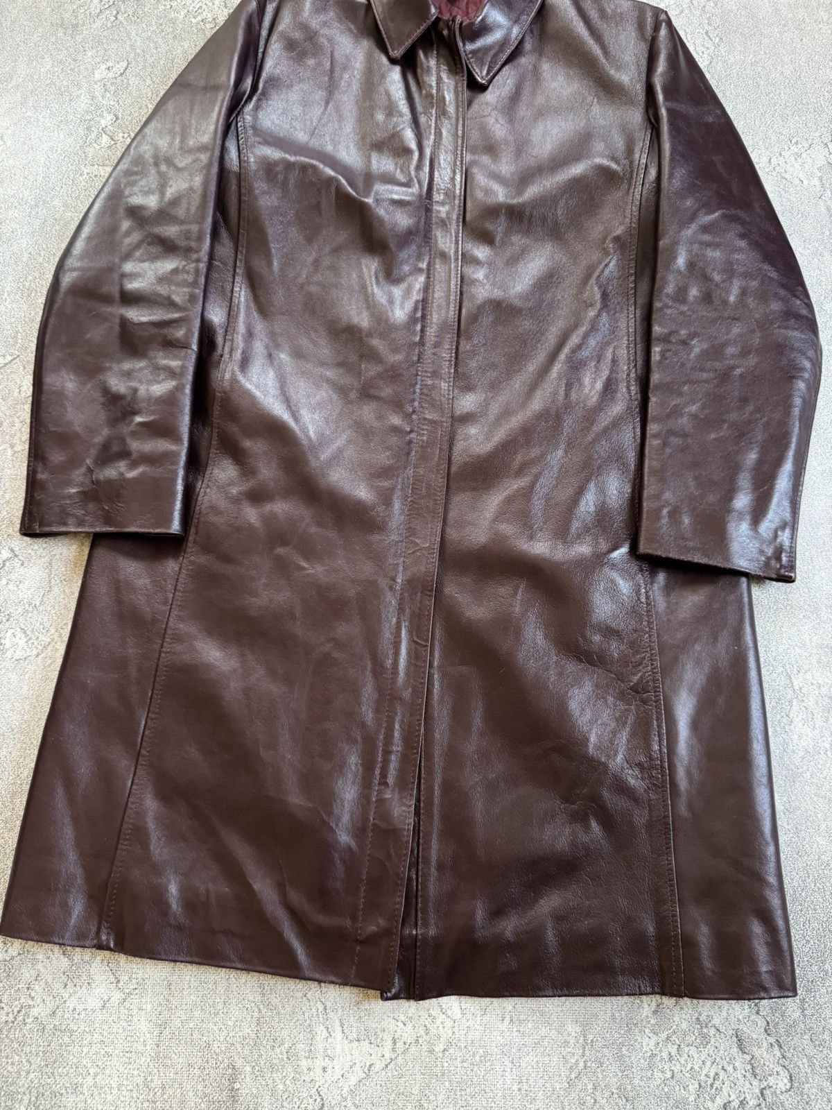 Gucci Gucci 46size retro vintage leather coat zip jacket 90s Size L / US 10 / IT 46 - 5 Thumbnail