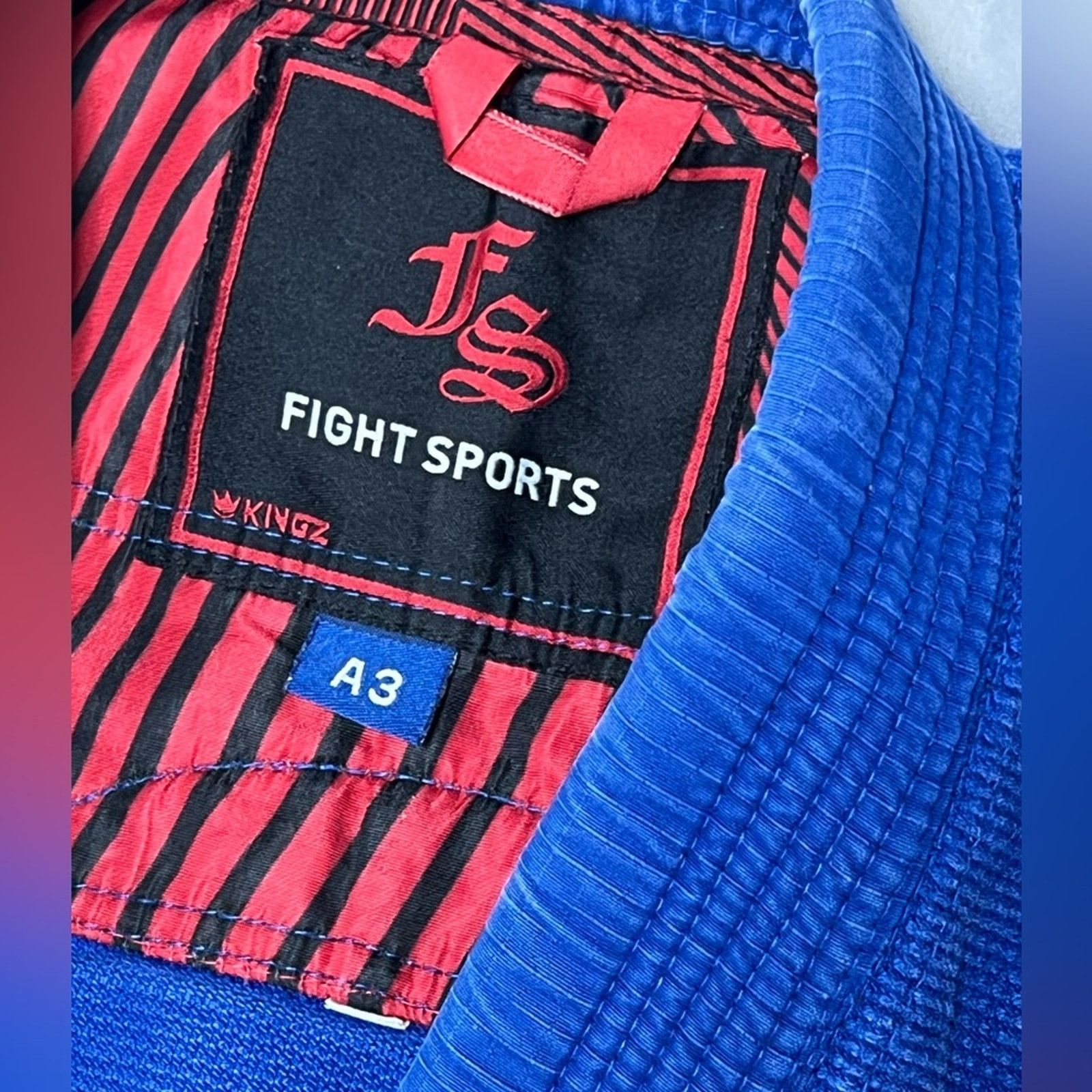 Other KINGZ Kimonos Fight Sports jiu jitsu FULL GI - Sz A3 Blue Size US XL / EU 56 / 4 - 5 Thumbnail