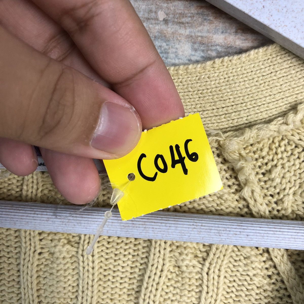 Vintage DLL Rama japan vintage Yellow Cardigan Knitwear #C046 Size US L / EU 52-54 / 3 - 10 Thumbnail