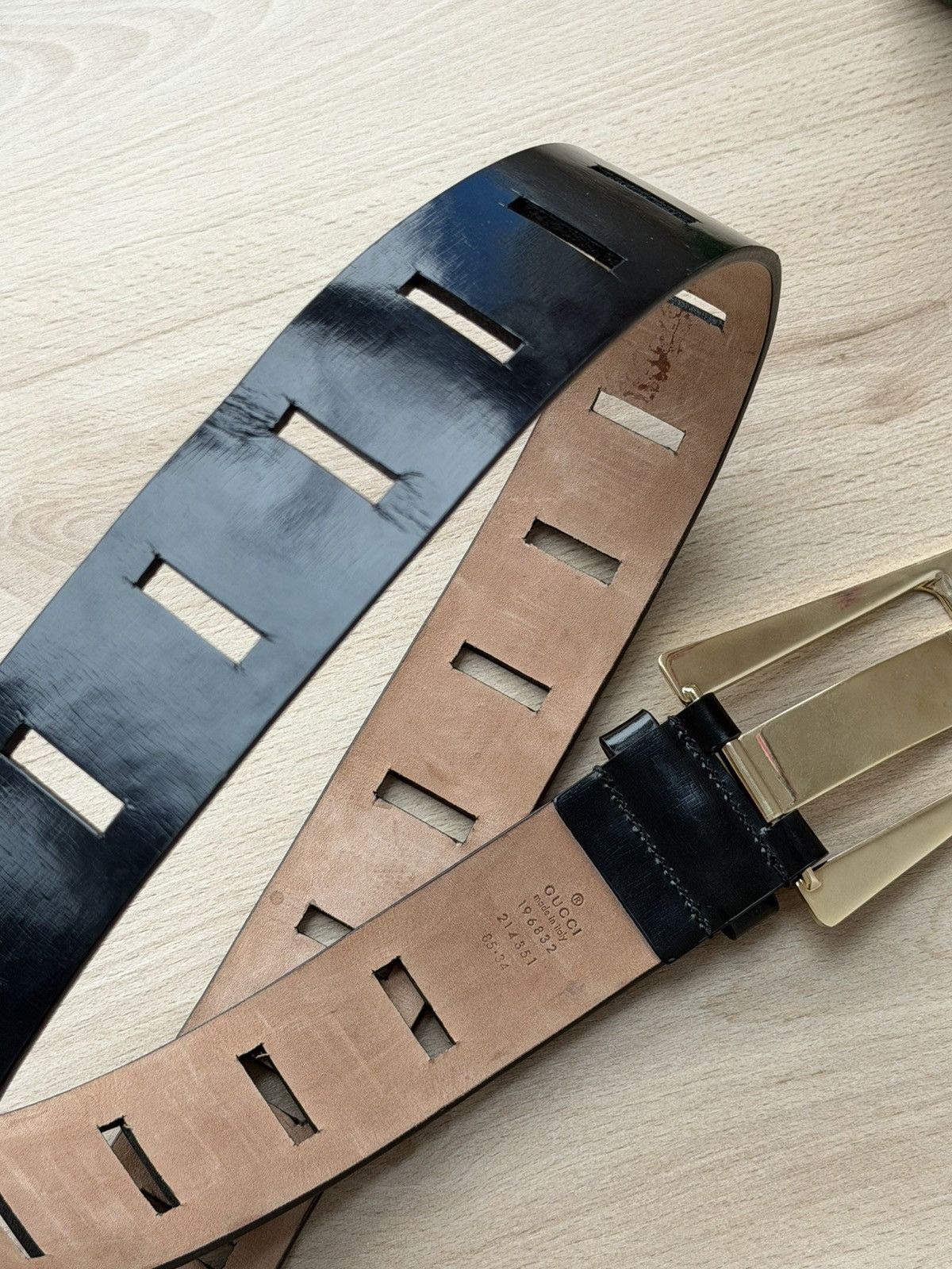 Gucci Gucci Black Patent Buckle Belt Size ONE SIZE - 9 Thumbnail