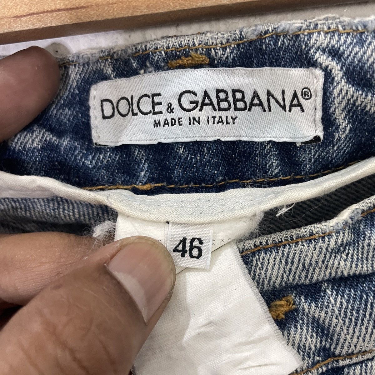 Dolce & Gabbana Vintage Dolce & Gabbana Distressed Denim Size 33" - 6 Thumbnail