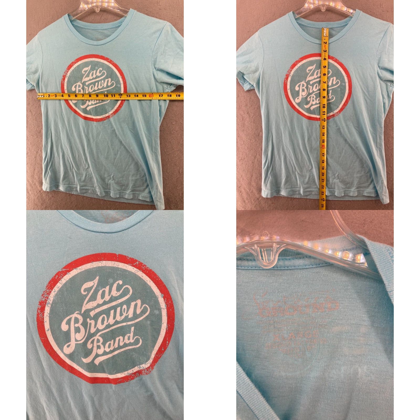 Vintage Zac Brown Band Womens Blue Concert Shirt XL Jekyll Hyde Tour Size XL / US 12-14 / IT 48-50 - 2 Thumbnail