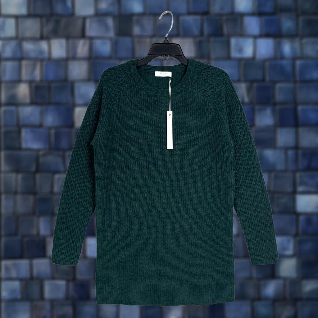 Vintage VINTAGE OGD Sweater Dress Womens Small Green 100% Cashmere Crew Neck Knit Mini NWT Size S / US 4 / IT 40 - 1 Thumbnail
