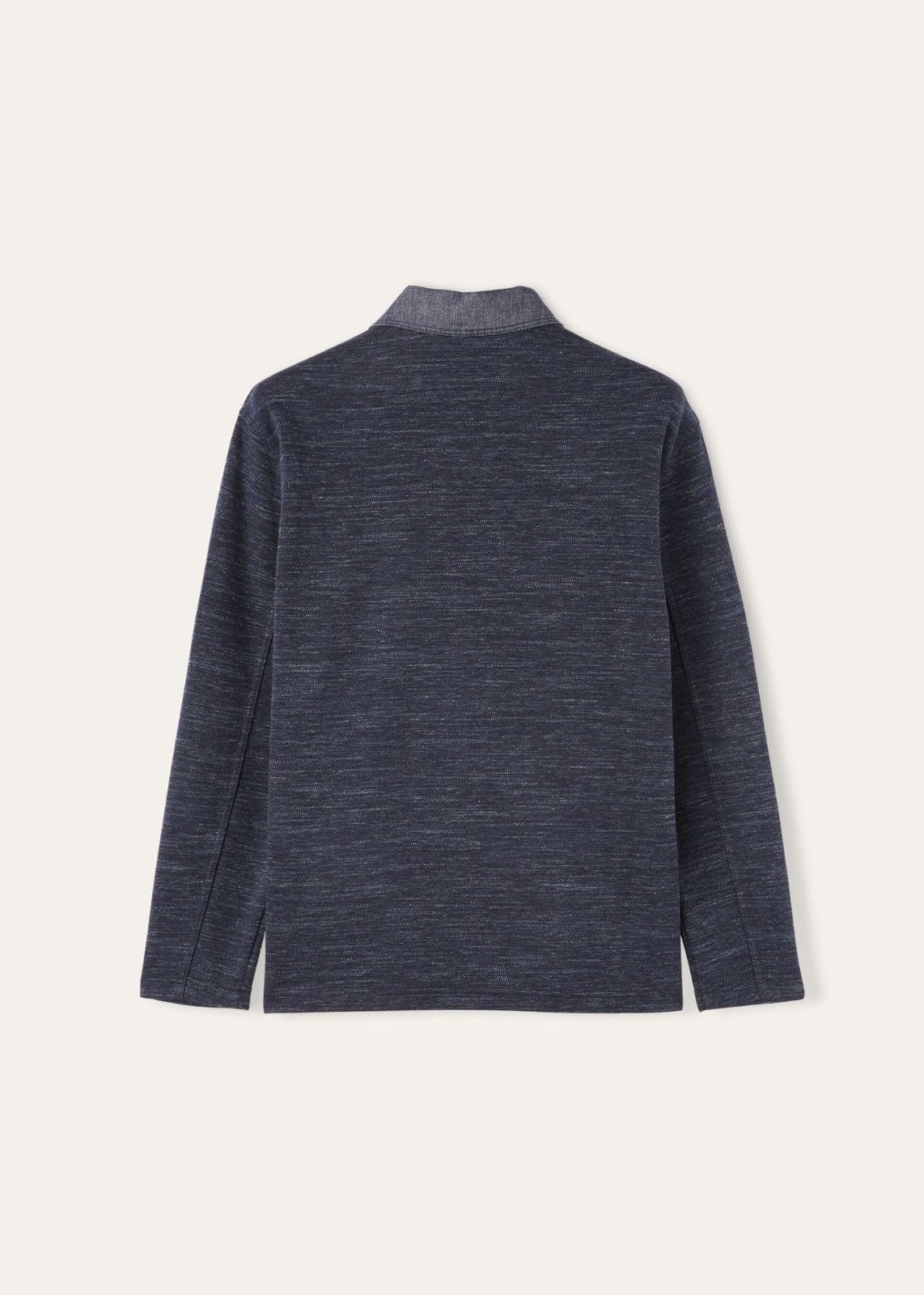 Loro Piana o1srvl11e0225 FAN8382 Denim Polo Shirt in Navy Blue Size US S / EU 44-46 / 1 - 2 Thumbnail