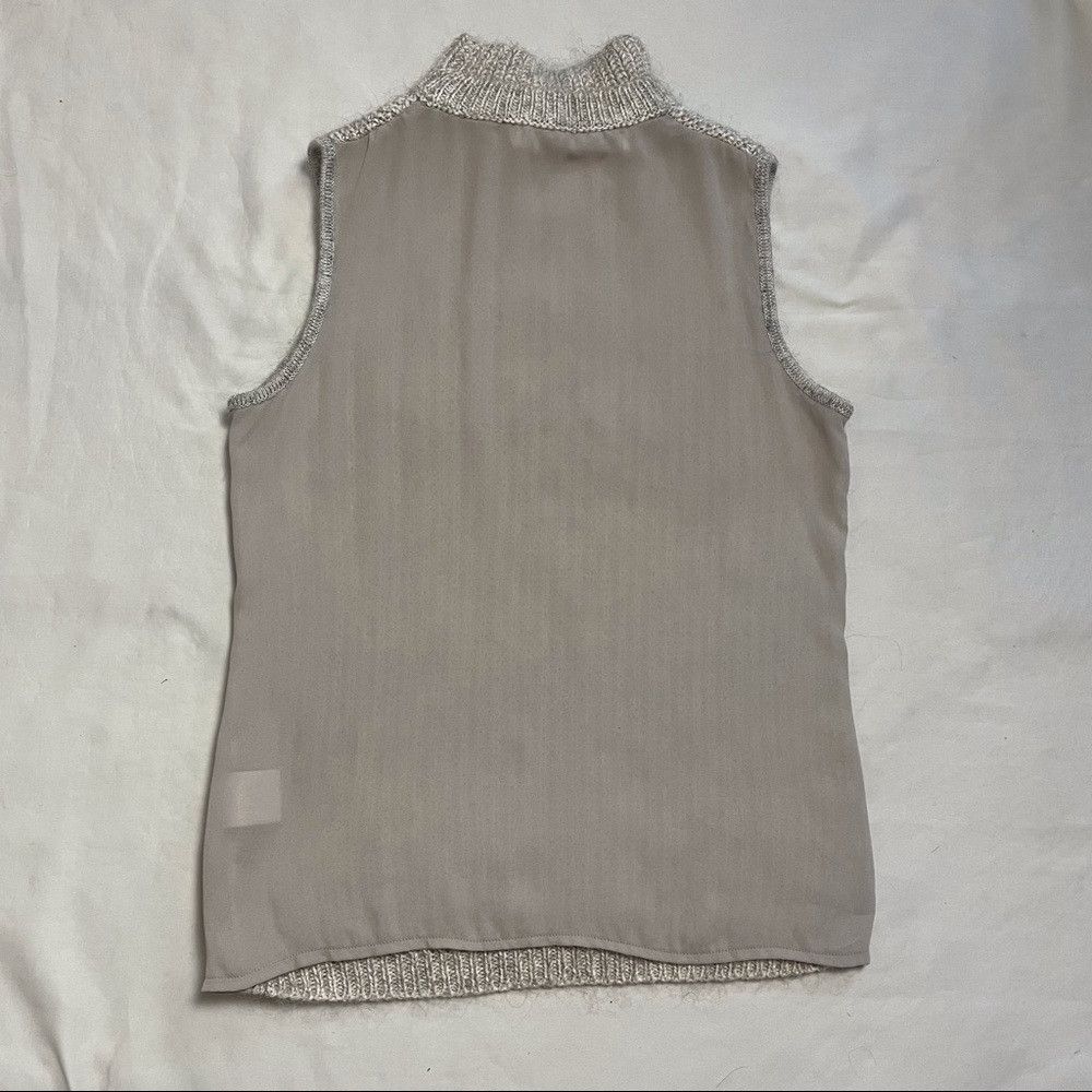 Yigal Azrouel YIGAL AZROUËL Grey Sleeveless Knit Front Mock Neck Size M Size M / US 6-8 / IT 42-44 - 9 Thumbnail