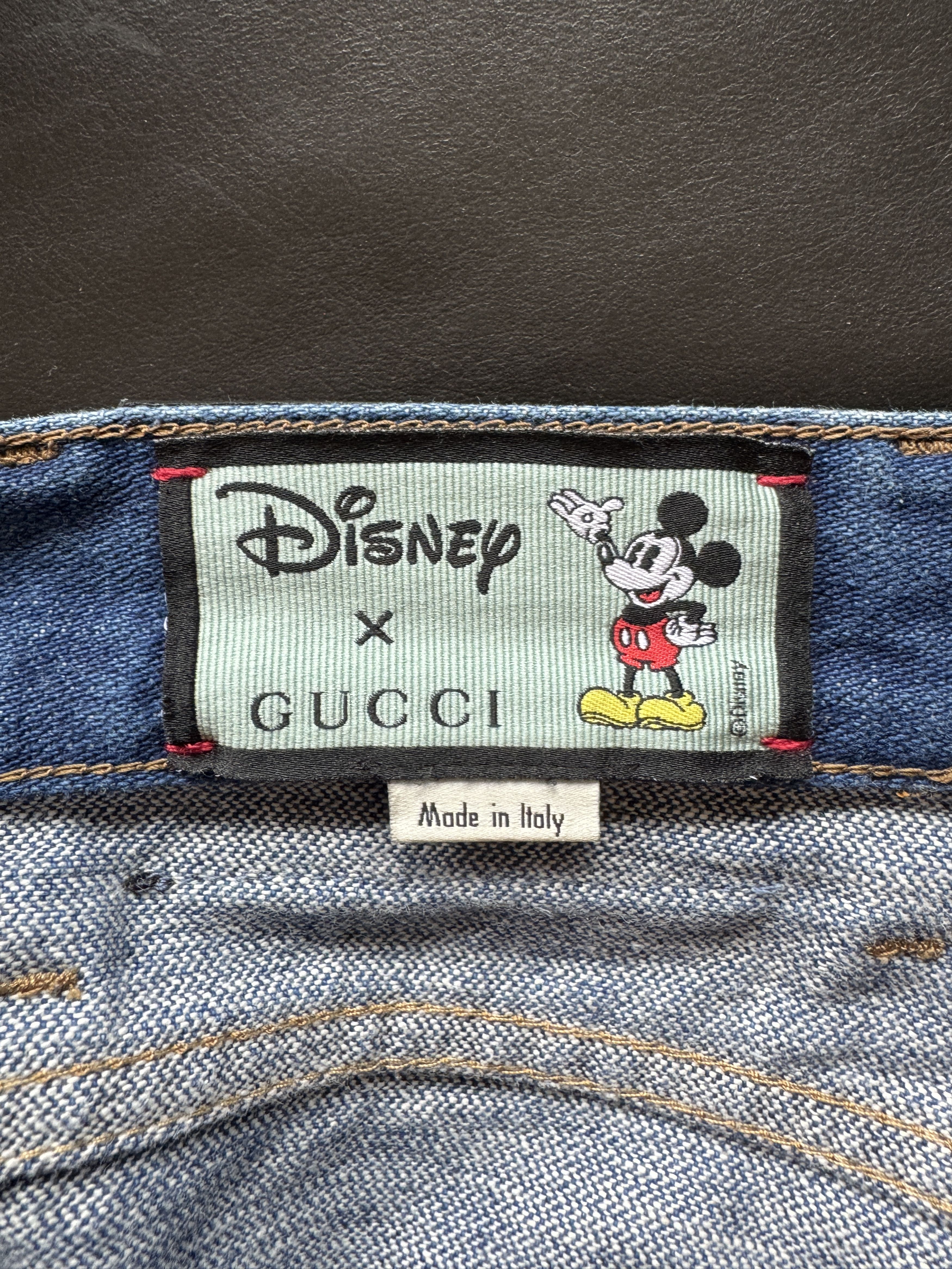 Gucci Mickey Embroidered Jeans Size US 30 / EU 46 - 12 Thumbnail