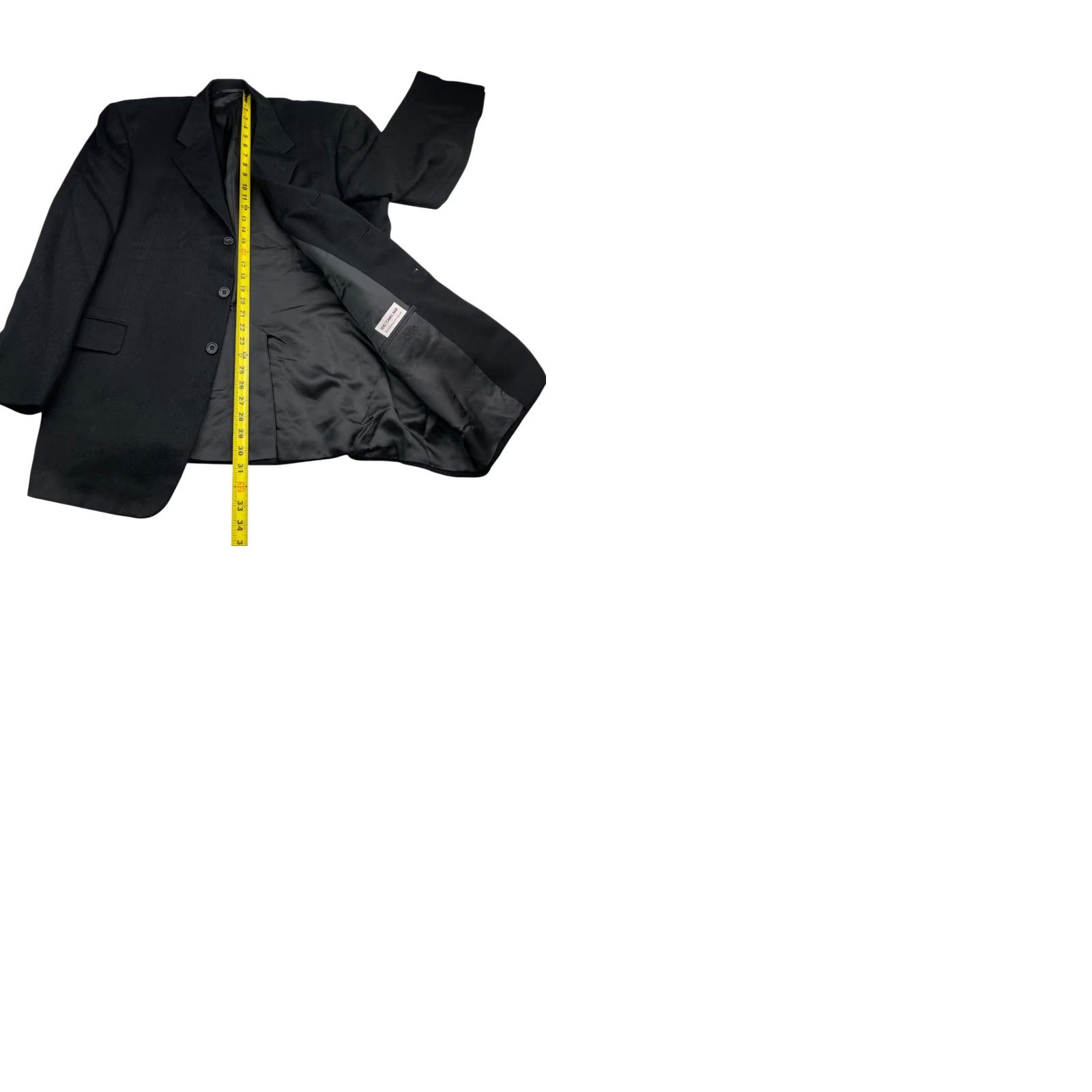 Camel Hickey Freeman Blazer Jacket Men’s 44R - 100% Camel Hair Black - 3-Button Front, Single Vented, Notch Lapel, Regular Fit, 44 Chest, Business, Men Size 44R - 9 Thumbnail