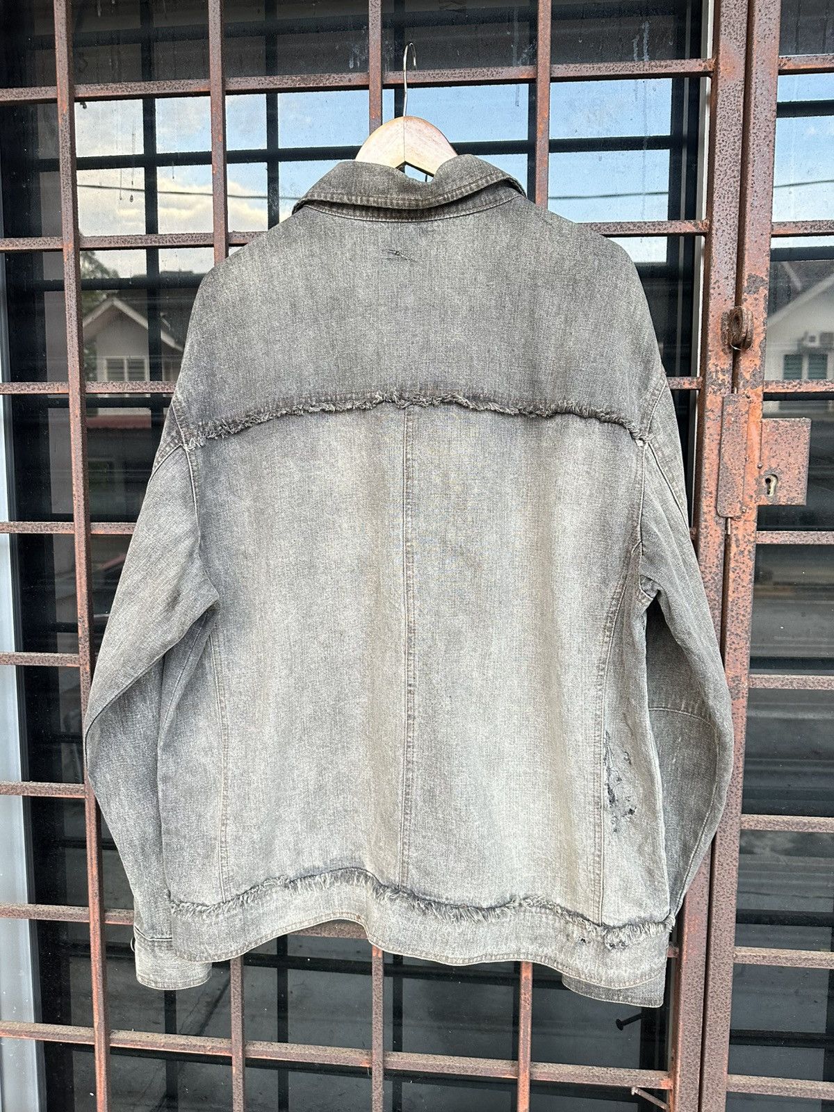 Vintage 👹Vintage Pract Faded Oversized Trucker Jacket Size US XL / EU 56 / 4 - 7 Thumbnail