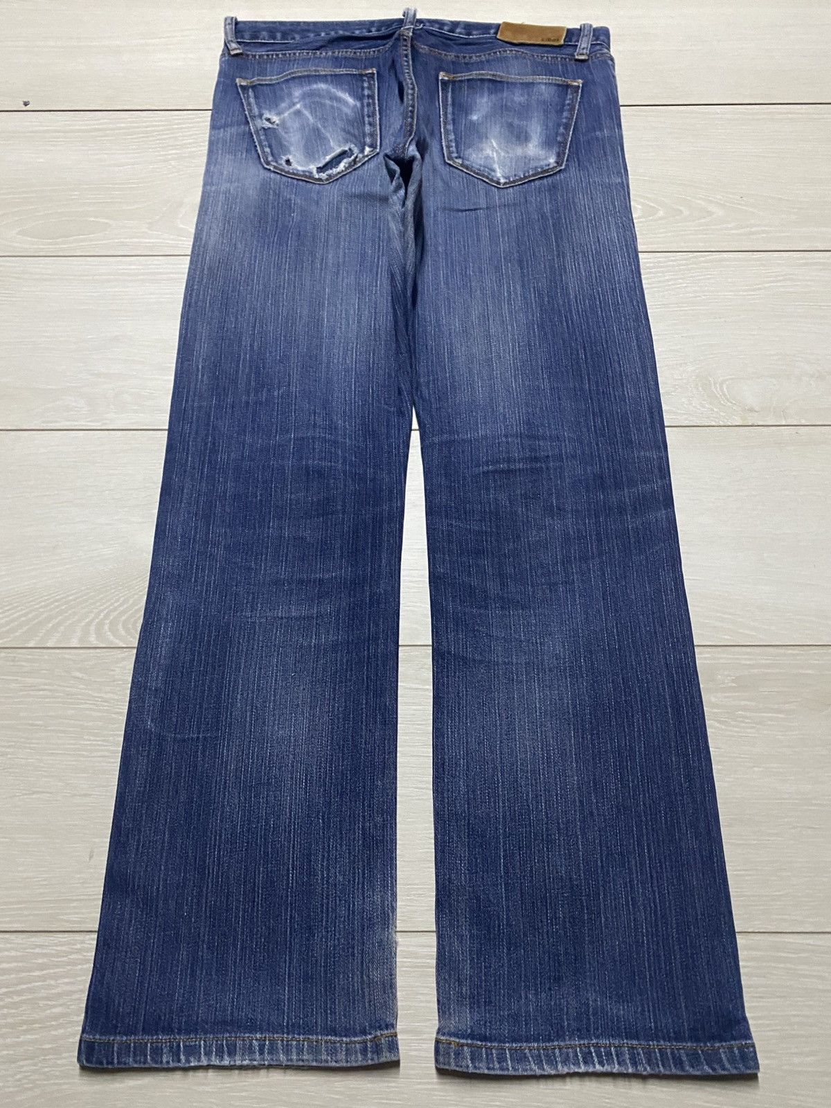 Japanese Brand Vintage Uniqlo S001 Blue Wash Straigt Slim Jeans Size US 32 / EU 48 - 2 Thumbnail
