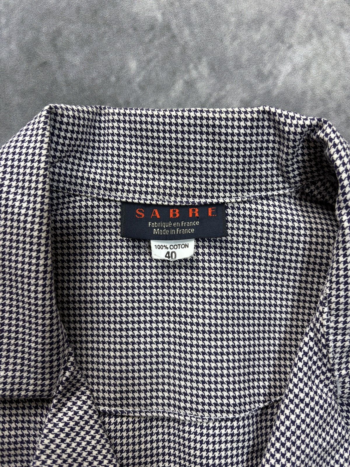 Sabre Vintage French Chore Jacket Crop Moleskin Houndstooth Canvas Size US S / EU 44-46 / 1 - 4 Thumbnail