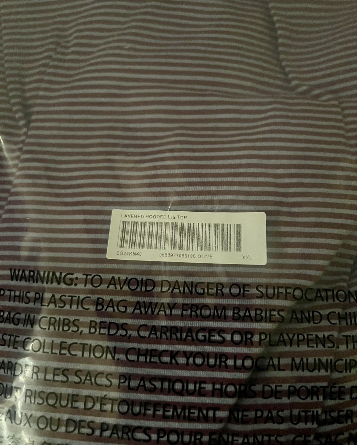 Supreme Authentic Supreme Layered Hooded Long Sleeve Top olive SS24 Size US XXL / EU 58 / 5 - 8 Thumbnail